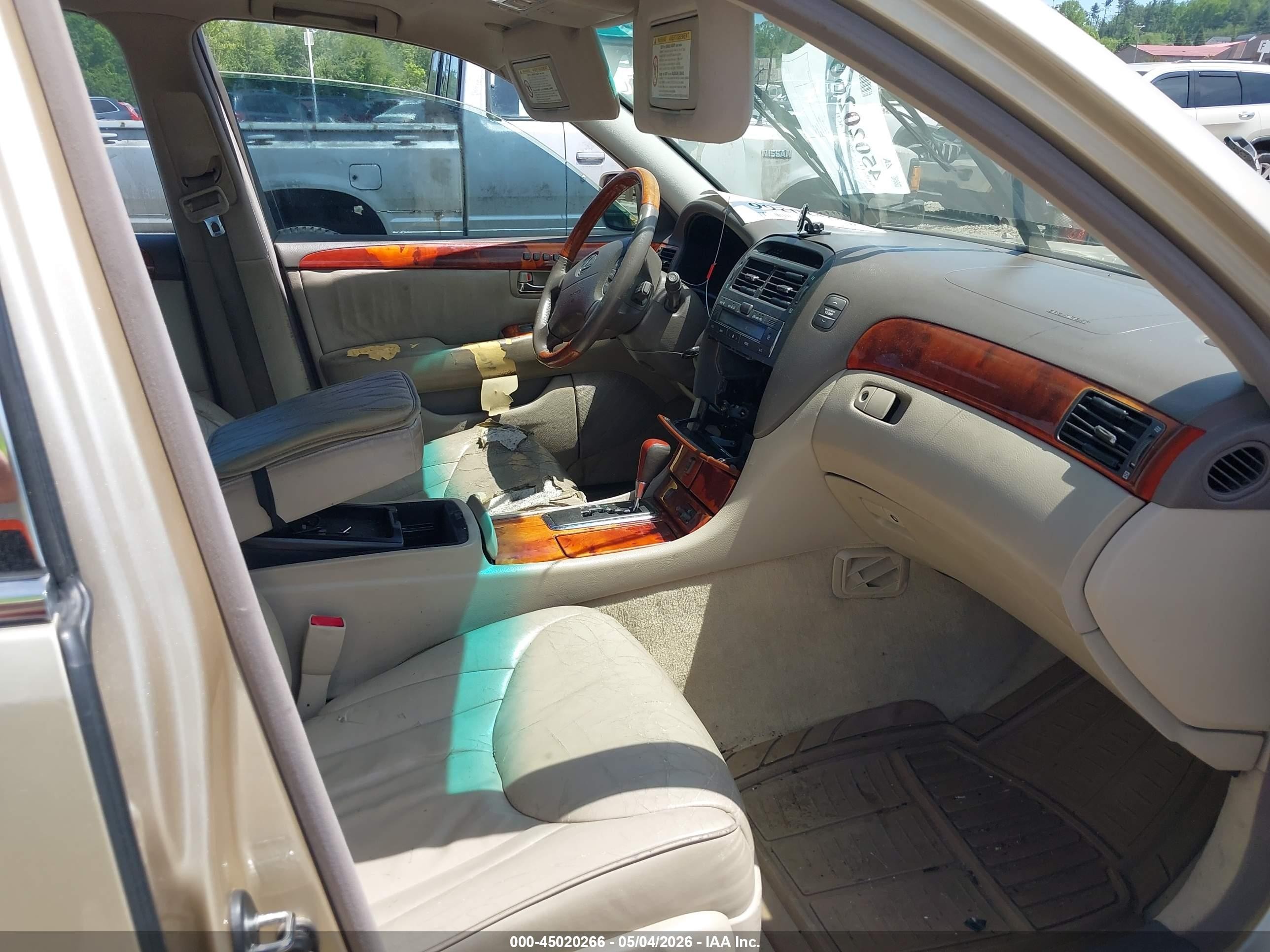 2002 Lexus Ls 430   Gold vin: JTHBN30F820056544
