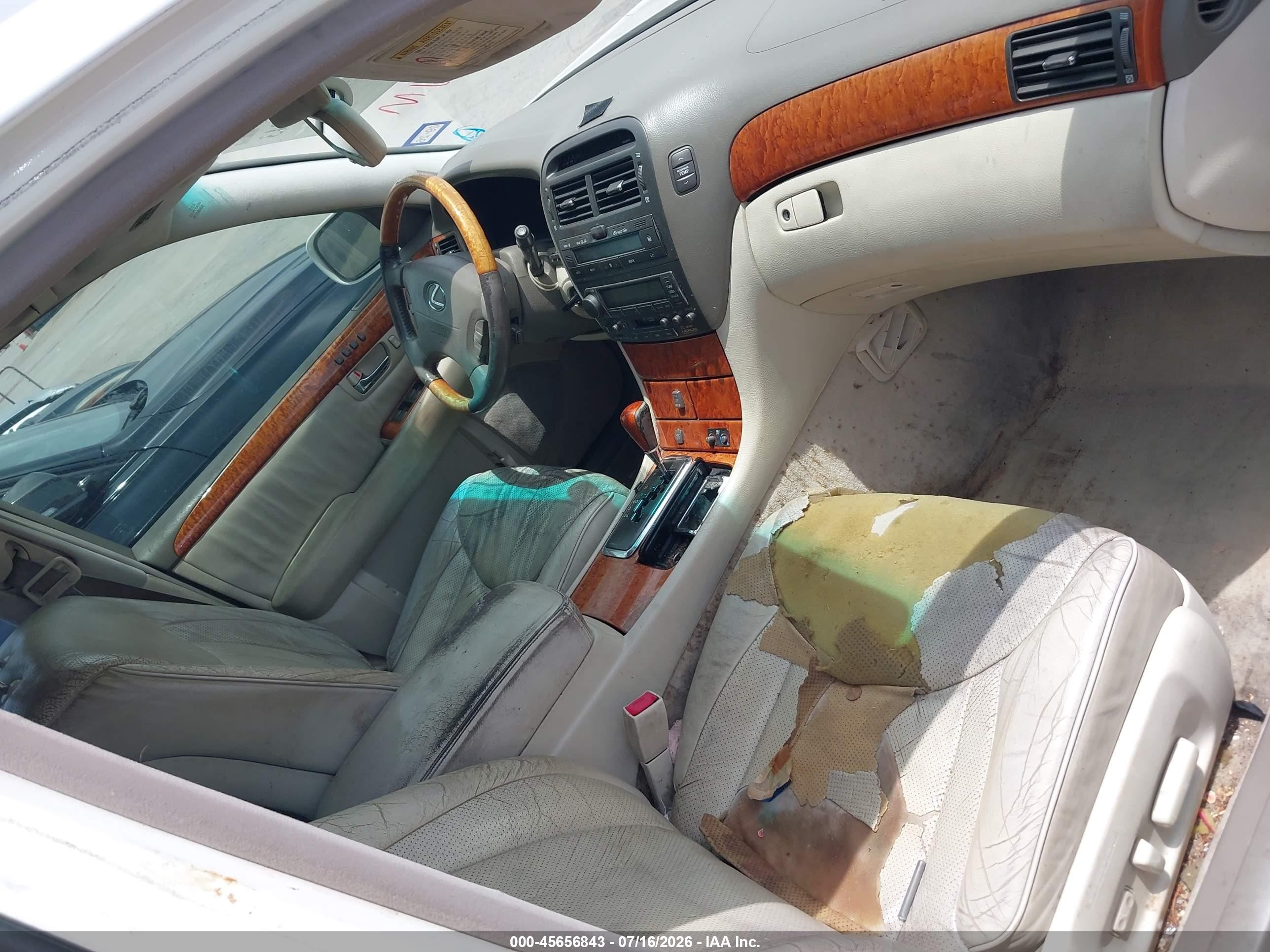 2003 Lexus Ls 430   White vin: JTHBN30F830119420
