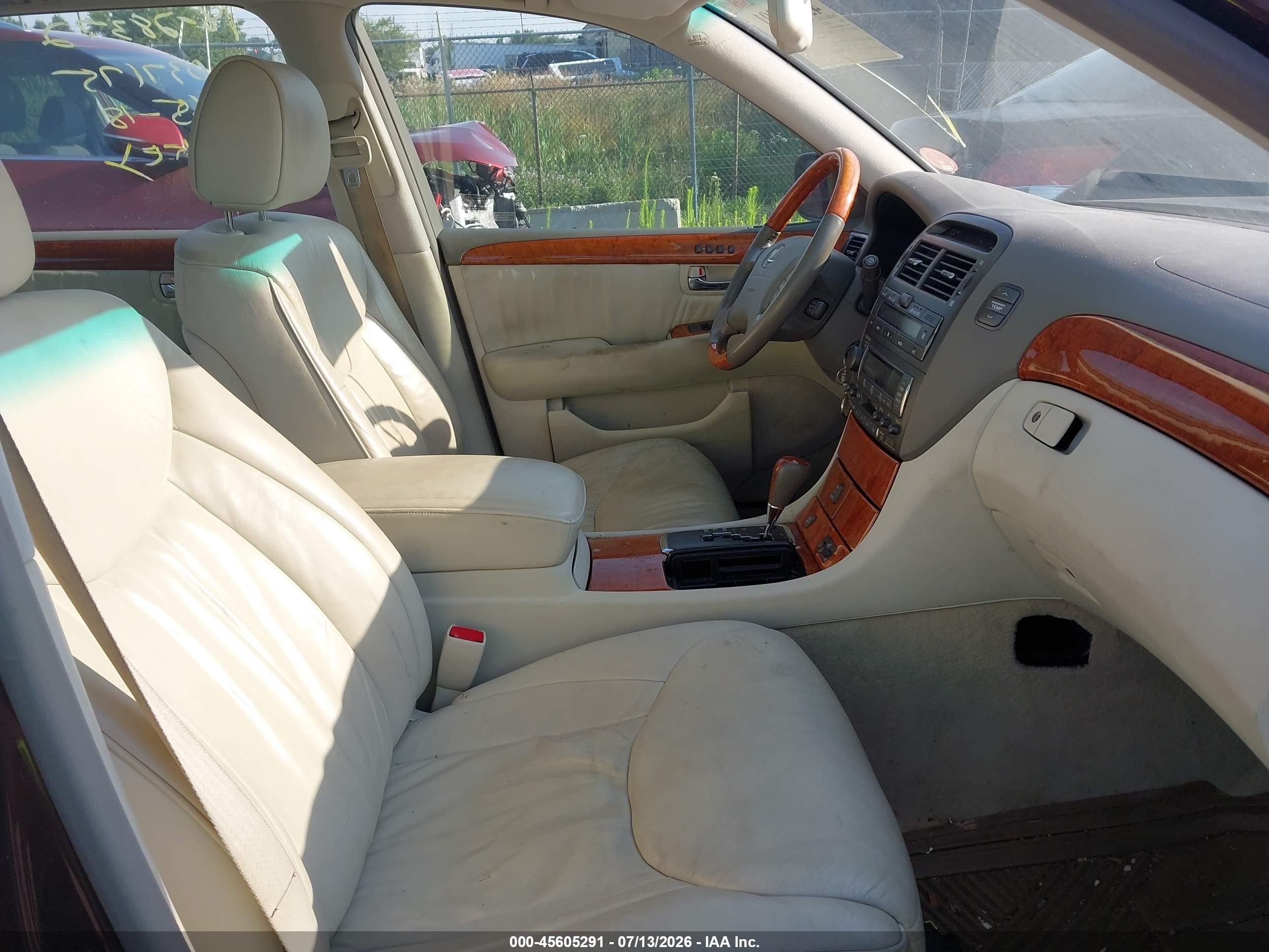 2001 Lexus Ls 430   Maroon vin: JTHBN30F910037175