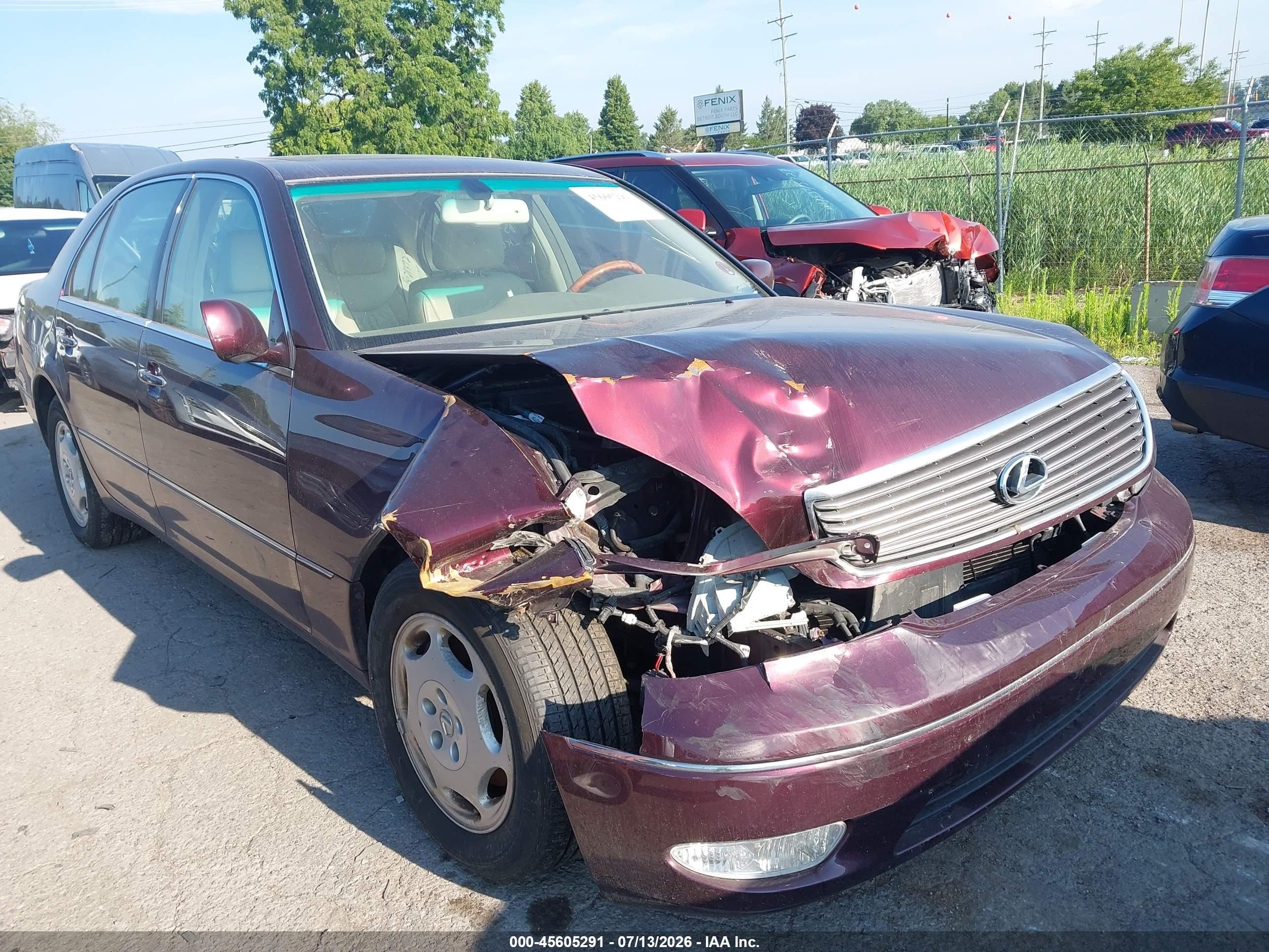 2001 Lexus Ls 430   Maroon vin: JTHBN30F910037175