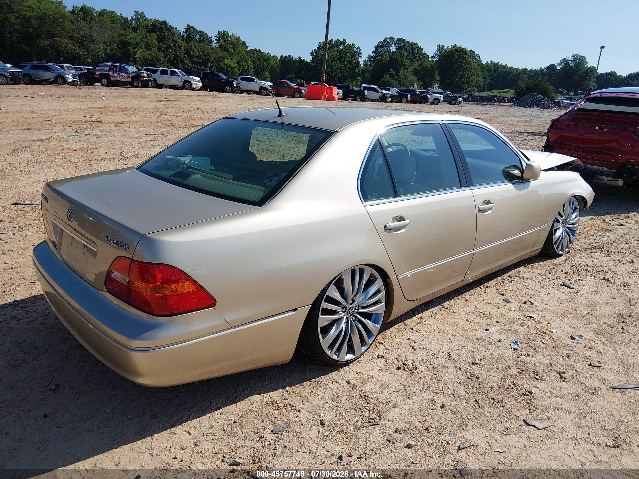 2002 Lexus Ls 430   Gold vin: JTHBN30F920063633