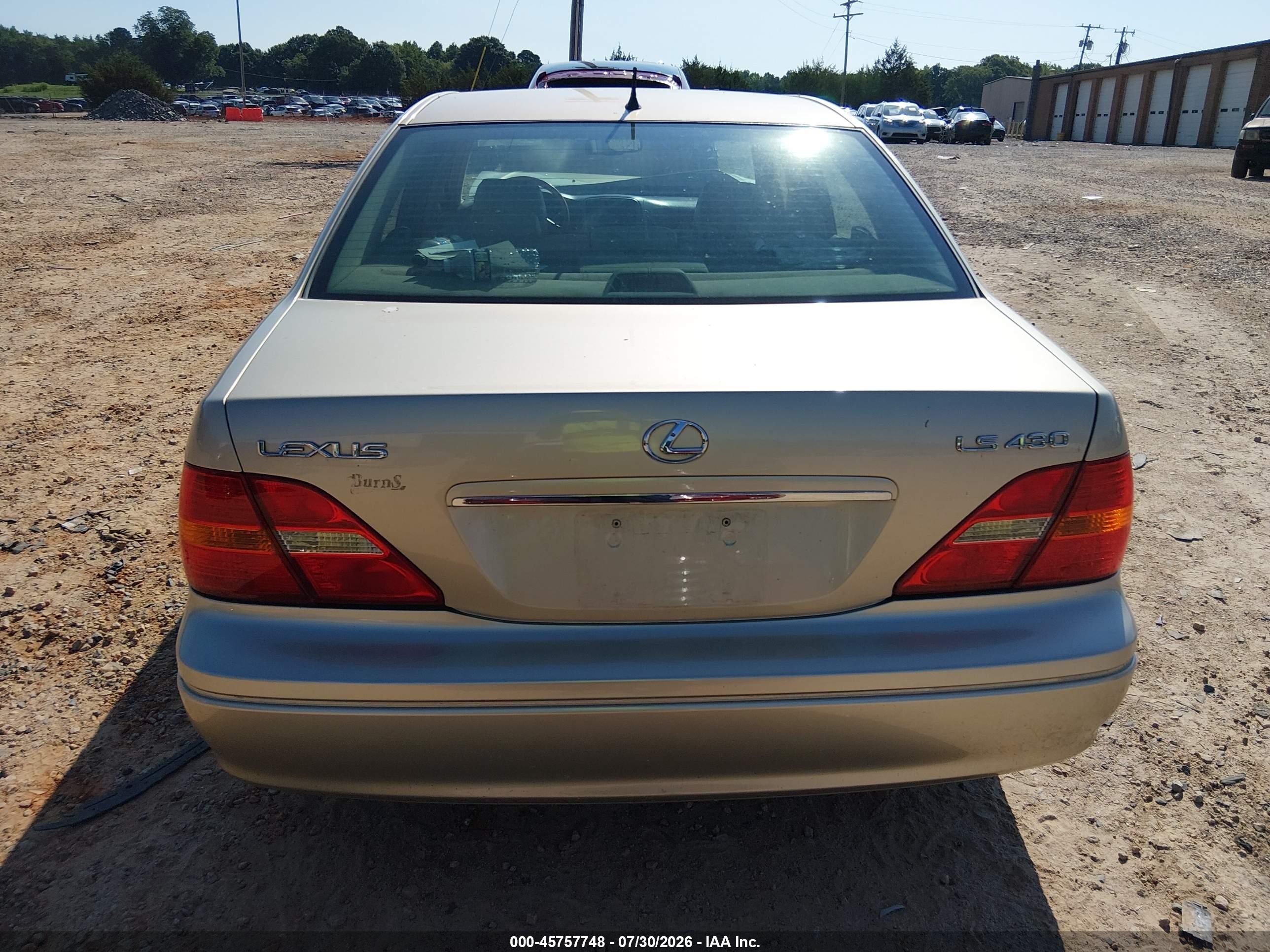2002 Lexus Ls 430   Gold vin: JTHBN30F920063633