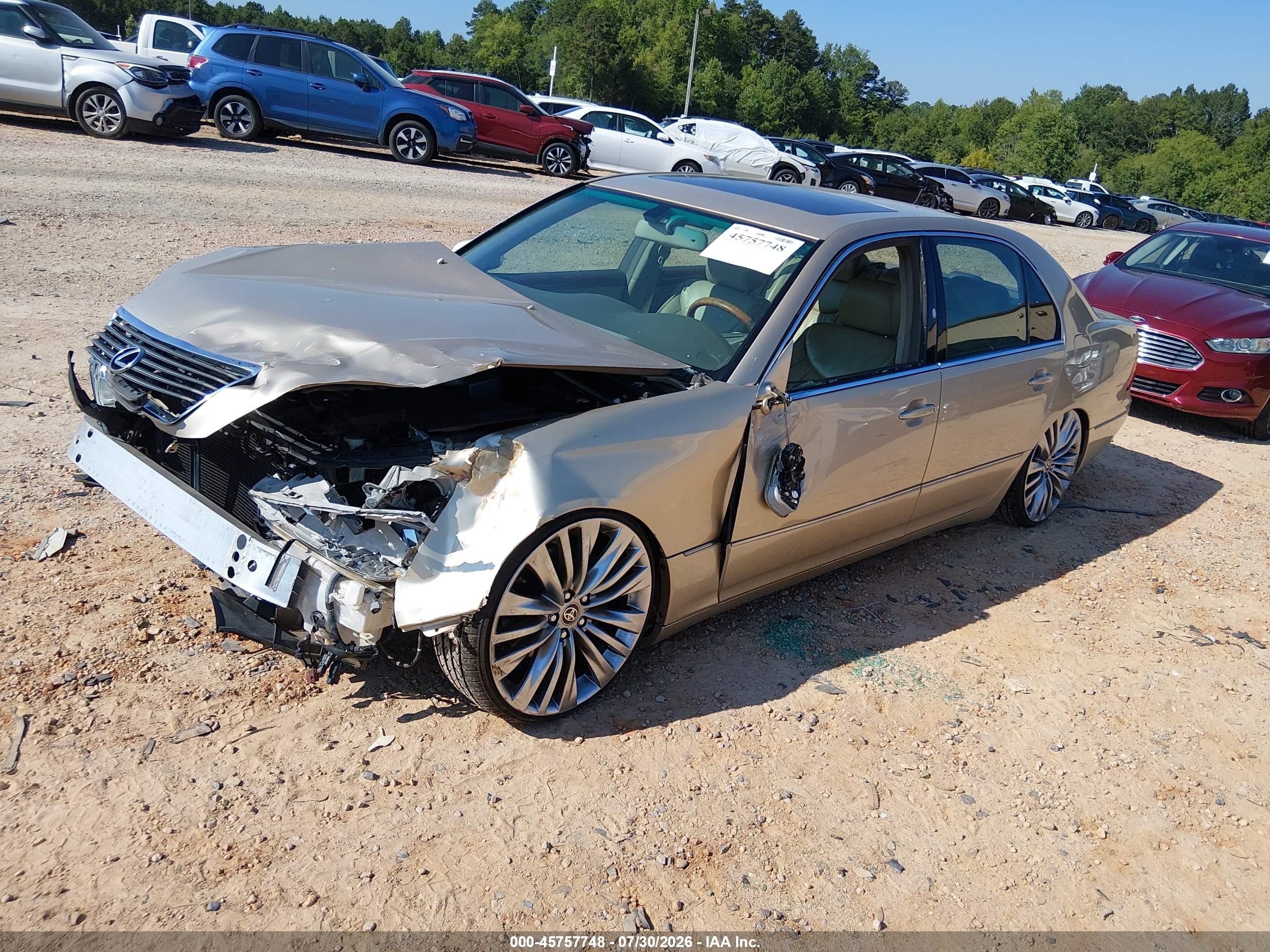 2002 Lexus Ls 430   Gold vin: JTHBN30F920063633