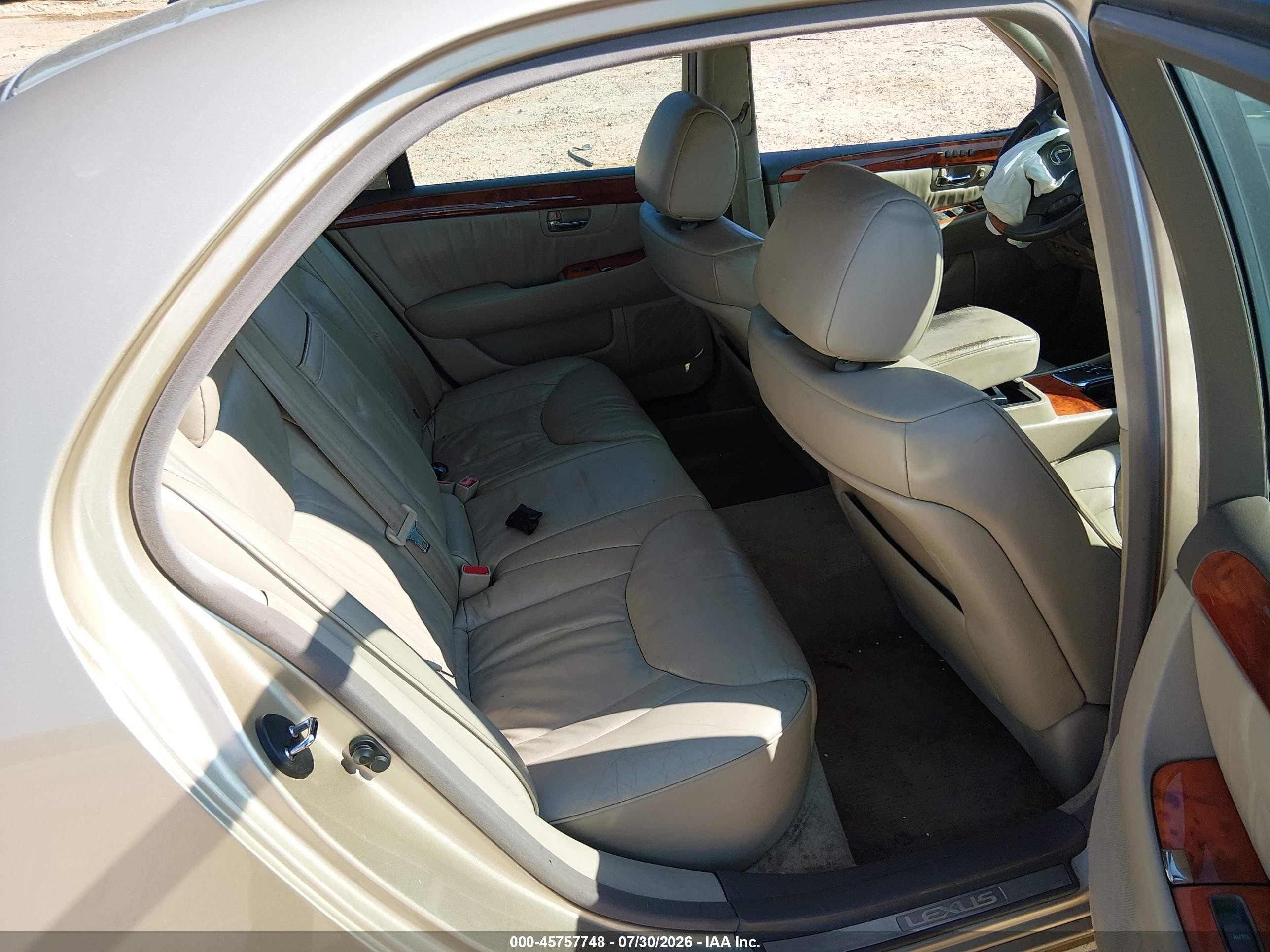 2002 Lexus Ls 430   Gold vin: JTHBN30F920063633
