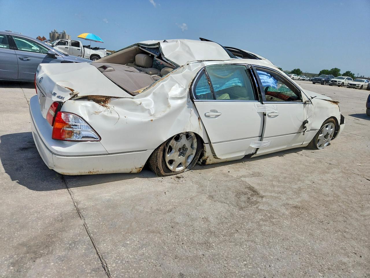 2003 Lexus Ls 430 White vin: JTHBN30F930093717