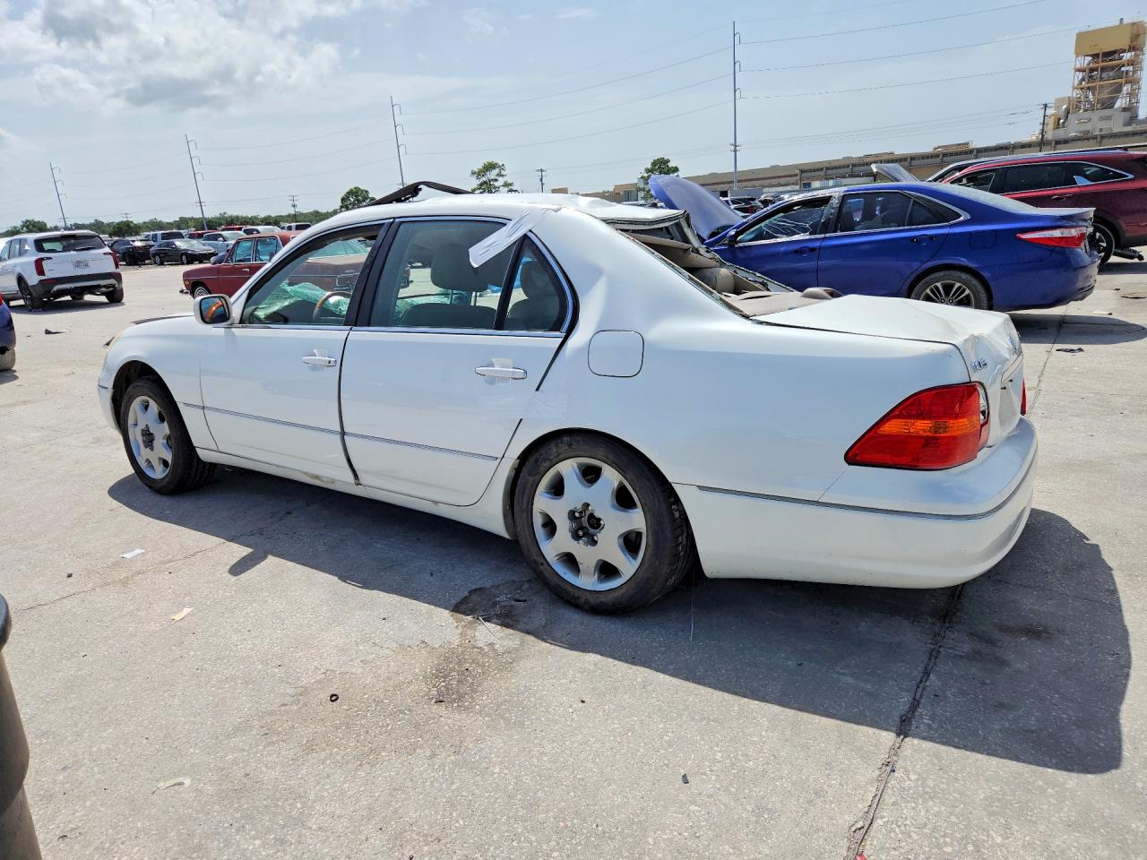 2003 Lexus Ls 430 White vin: JTHBN30F930093717