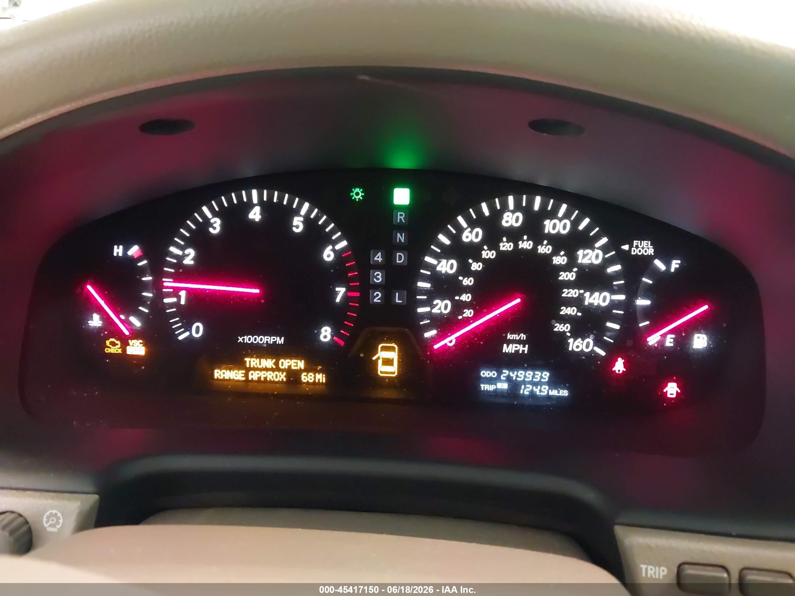 2003 Lexus Ls 430   Tan vin: JTHBN30F930120267