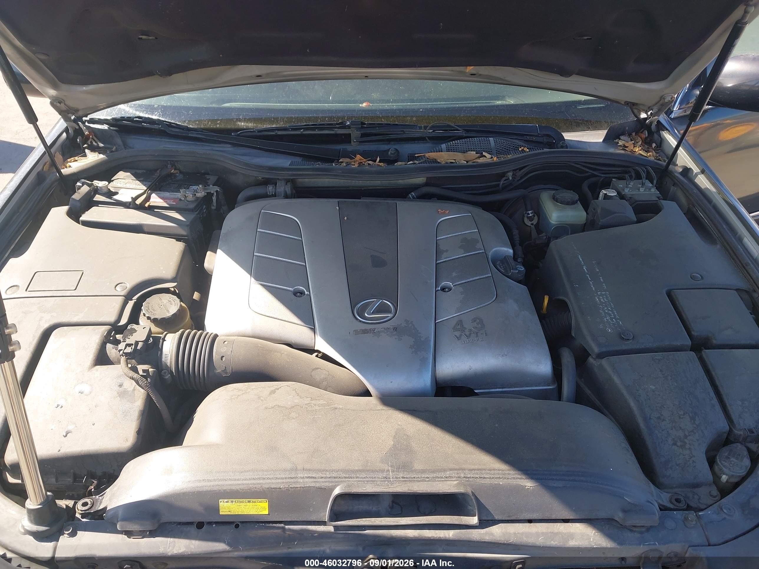2002 Lexus Ls 430   Black vin: JTHBN30FX20065875