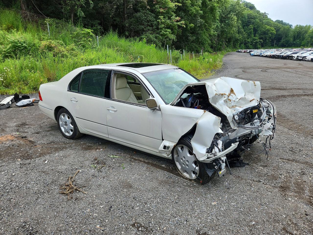 2002 Lexus Ls 430 White vin: JTHBN30FX20091862