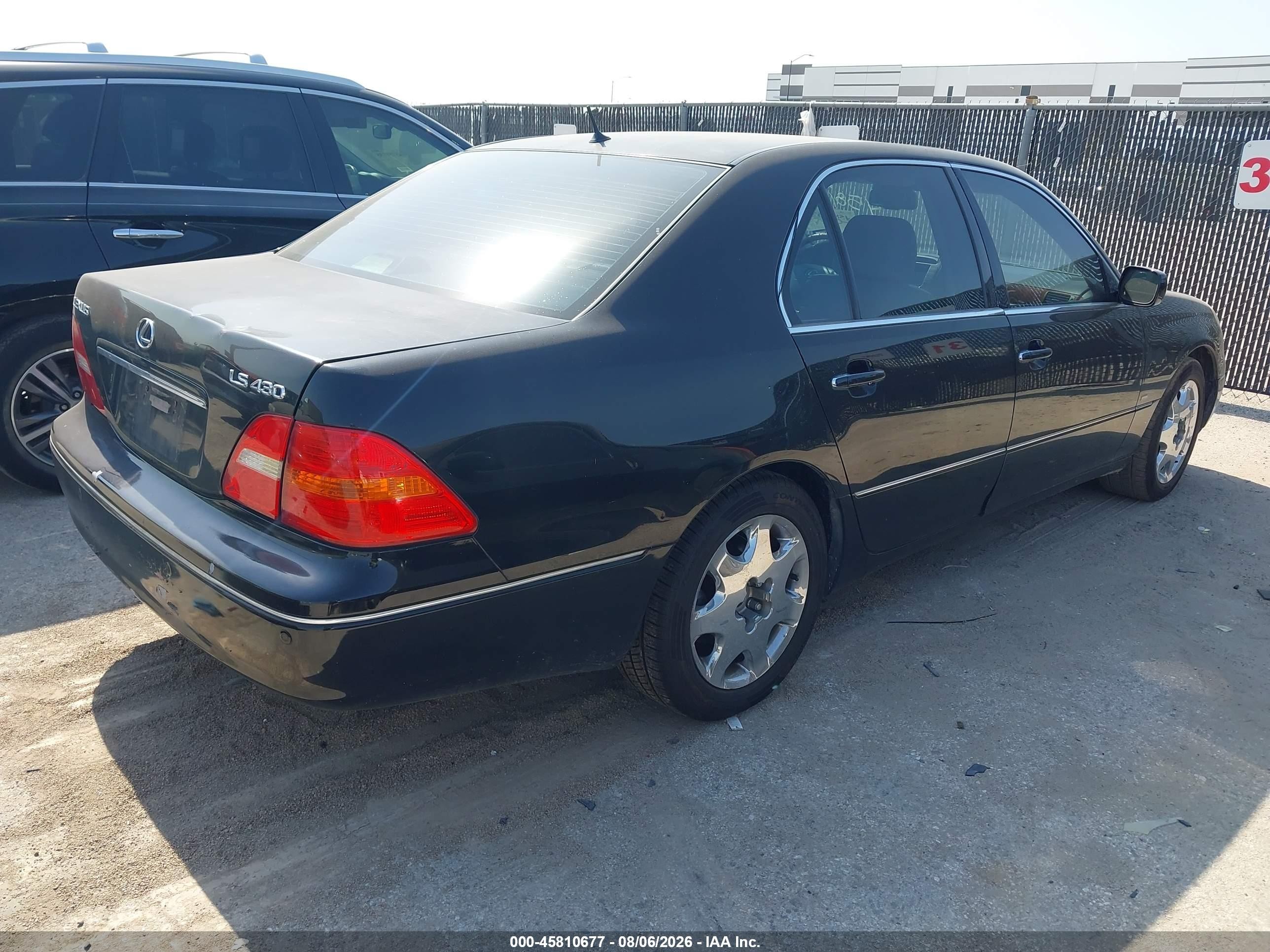 2003 Lexus Ls 430   Black vin: JTHBN30FX30102960