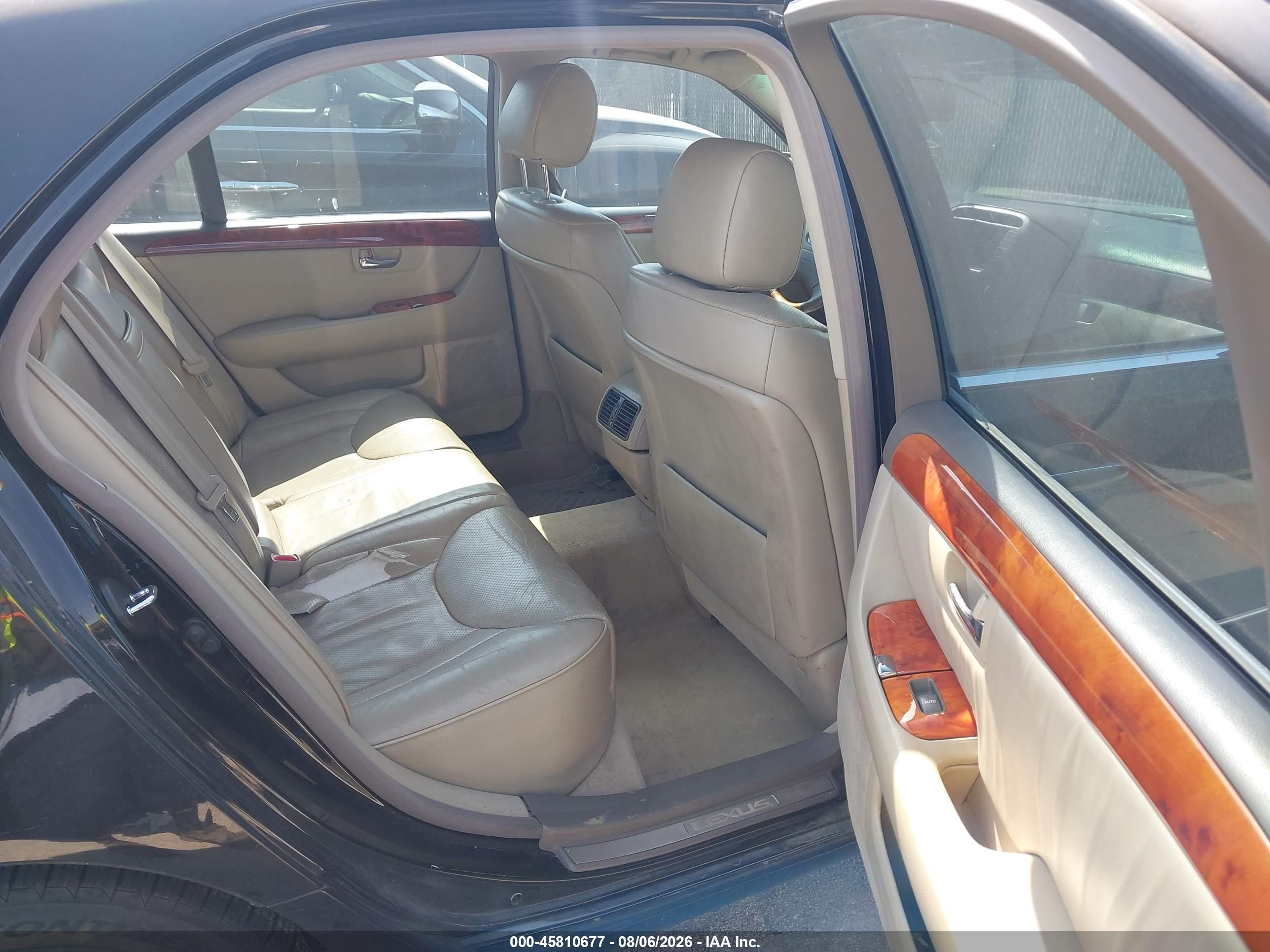 2003 Lexus Ls 430   Black vin: JTHBN30FX30102960