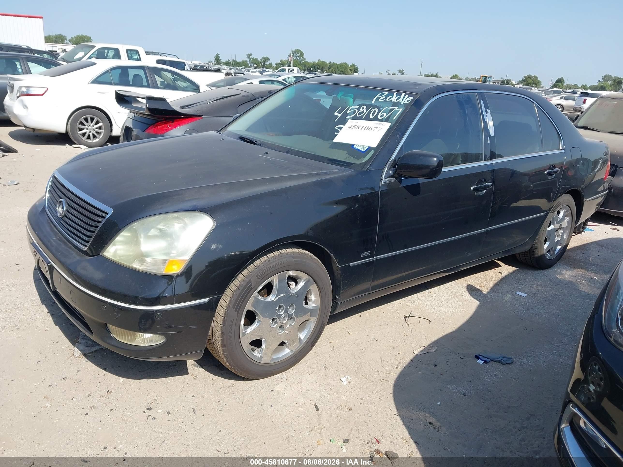 2003 Lexus Ls 430   Black vin: JTHBN30FX30102960