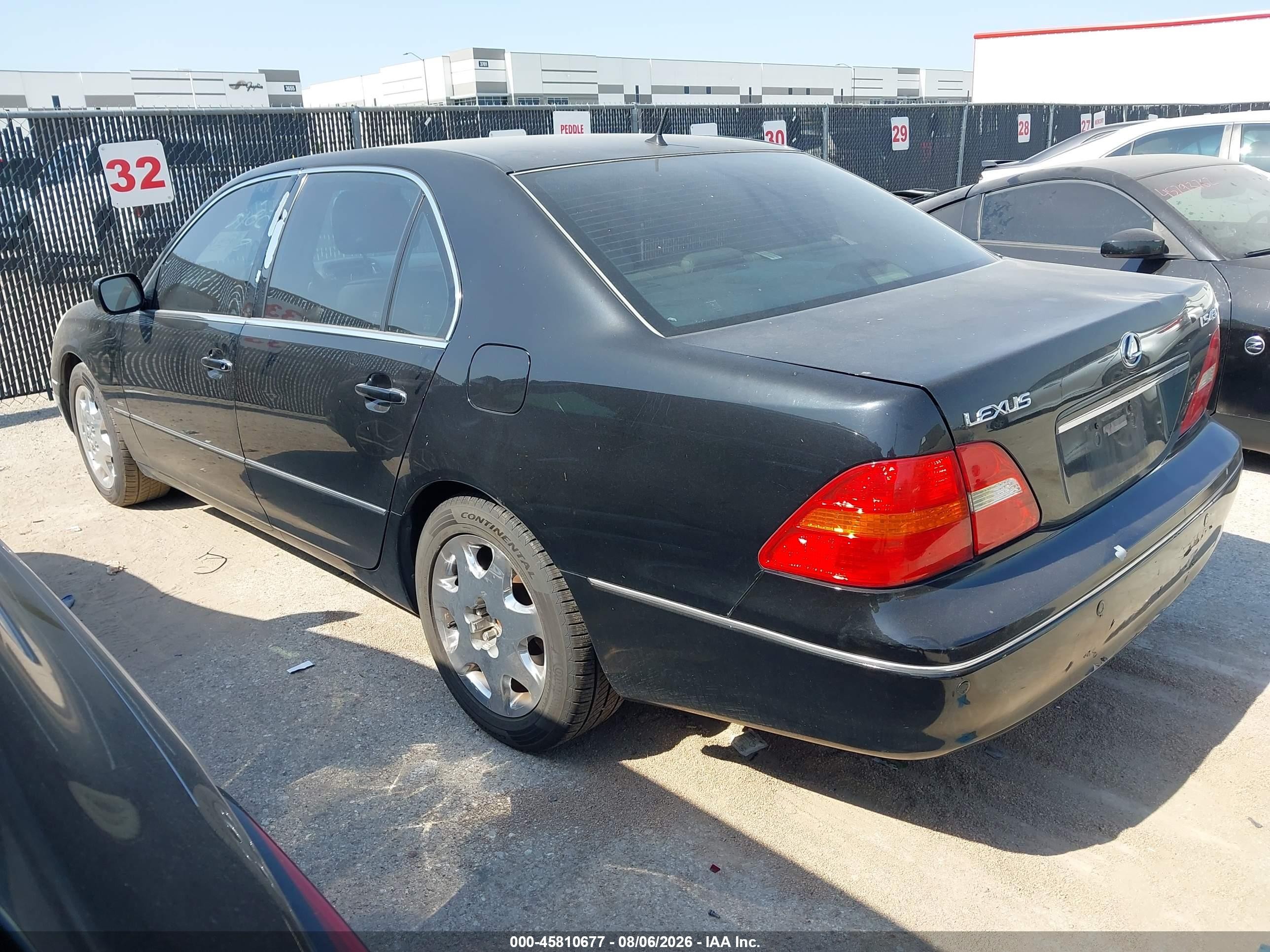 2003 Lexus Ls 430   Black vin: JTHBN30FX30102960
