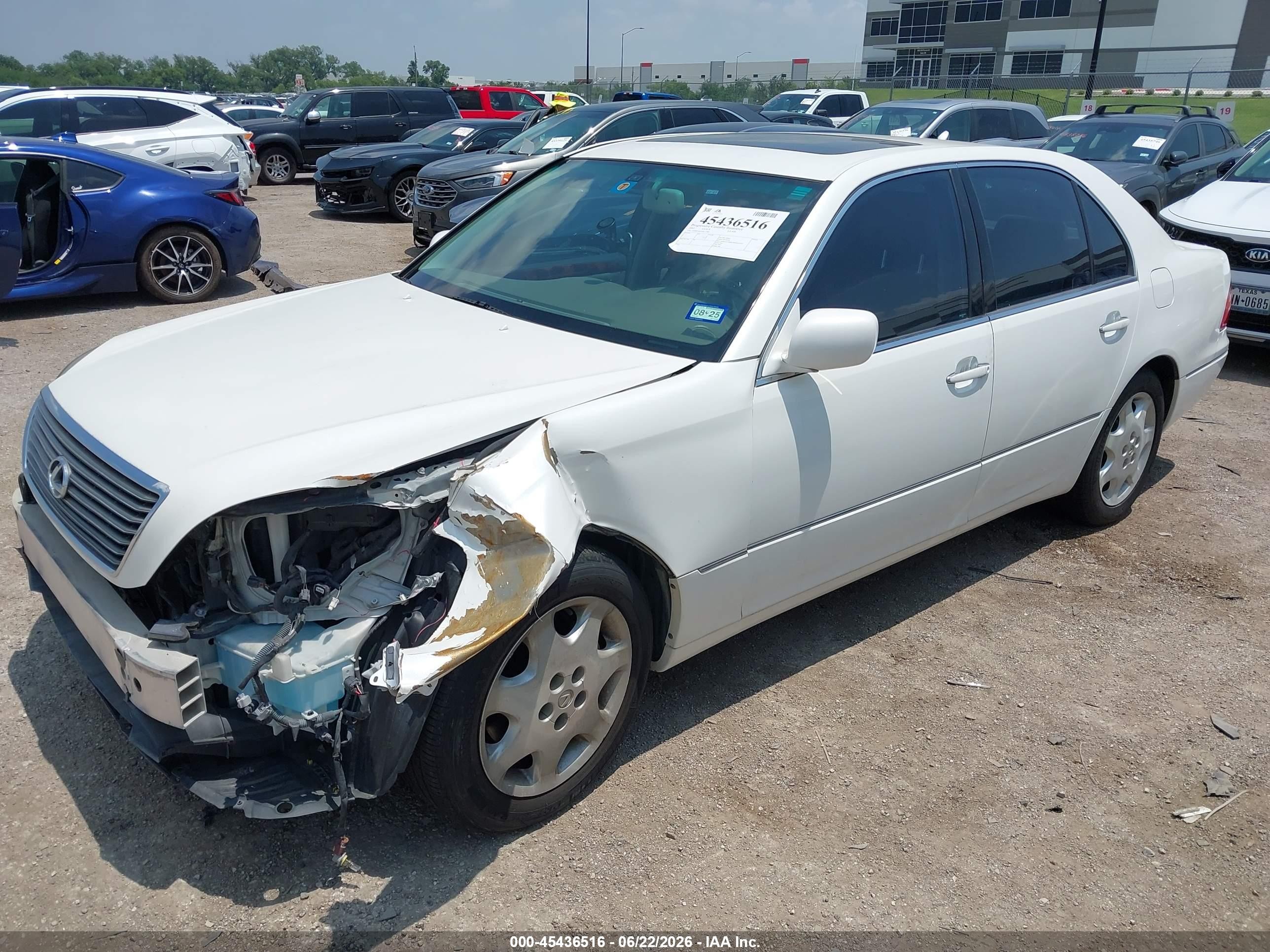 2003 Lexus Ls 430   White vin: JTHBN30FX30115580