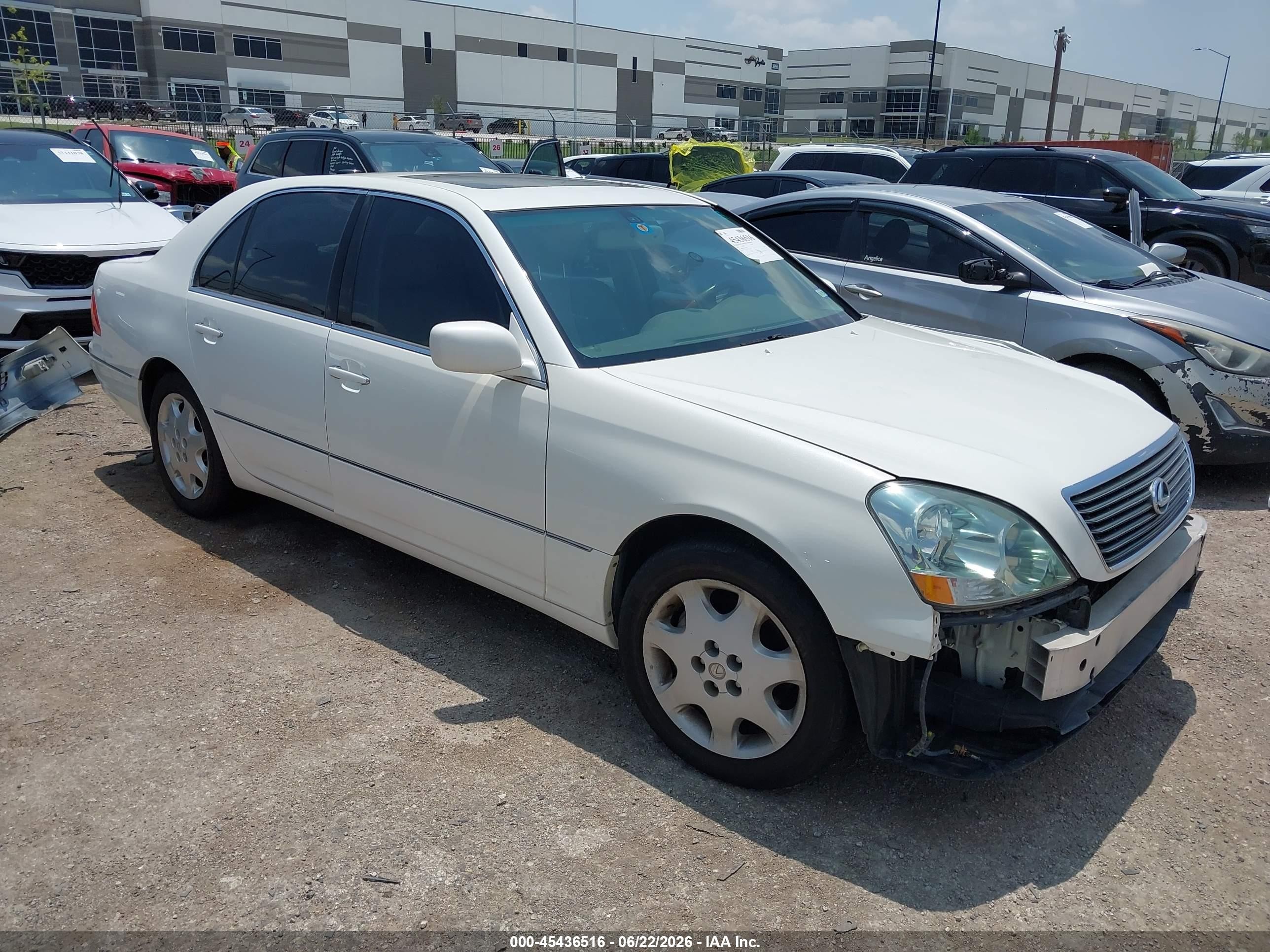 2003 Lexus Ls 430   White vin: JTHBN30FX30115580