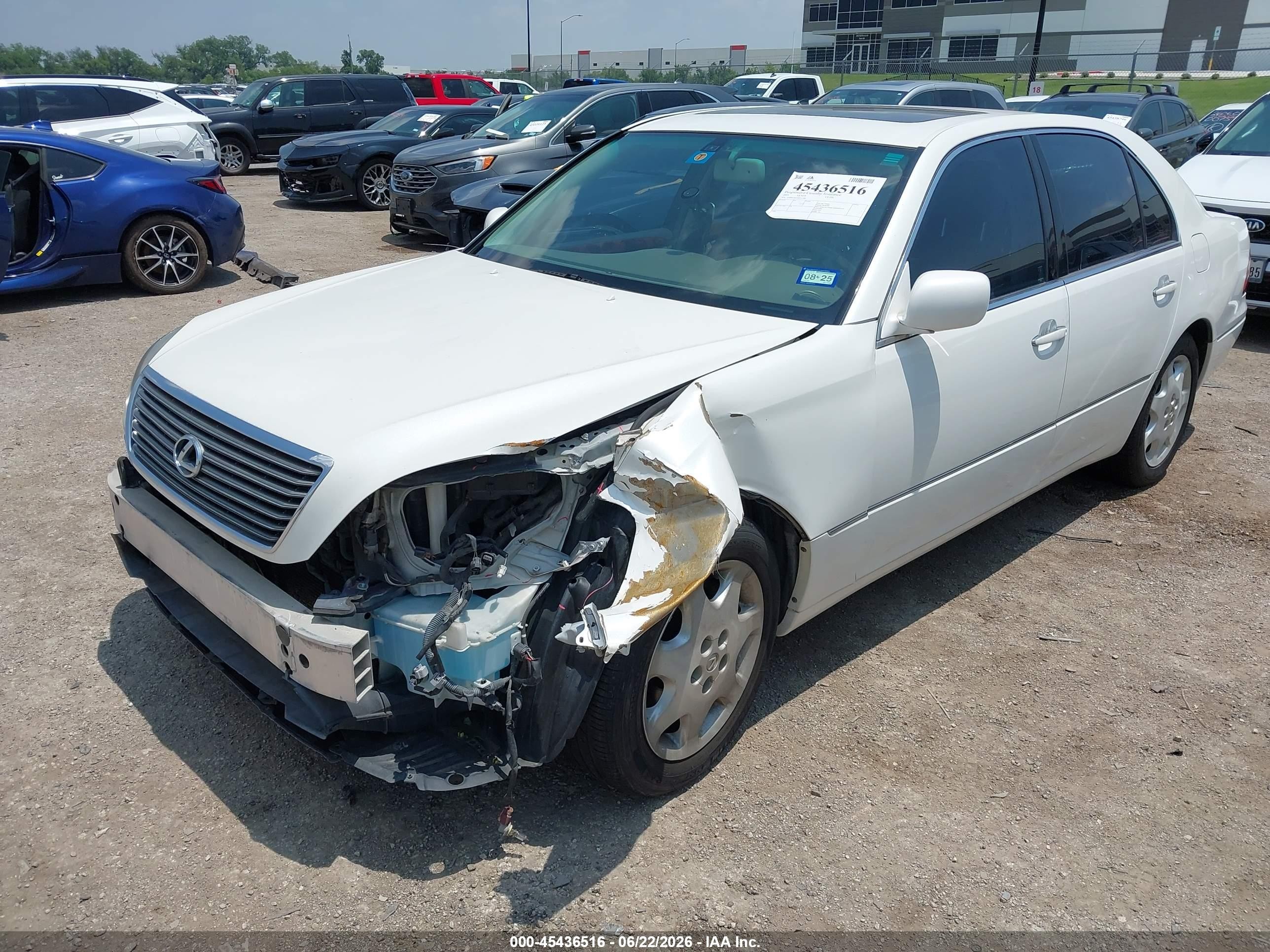 2003 Lexus Ls 430   White vin: JTHBN30FX30115580