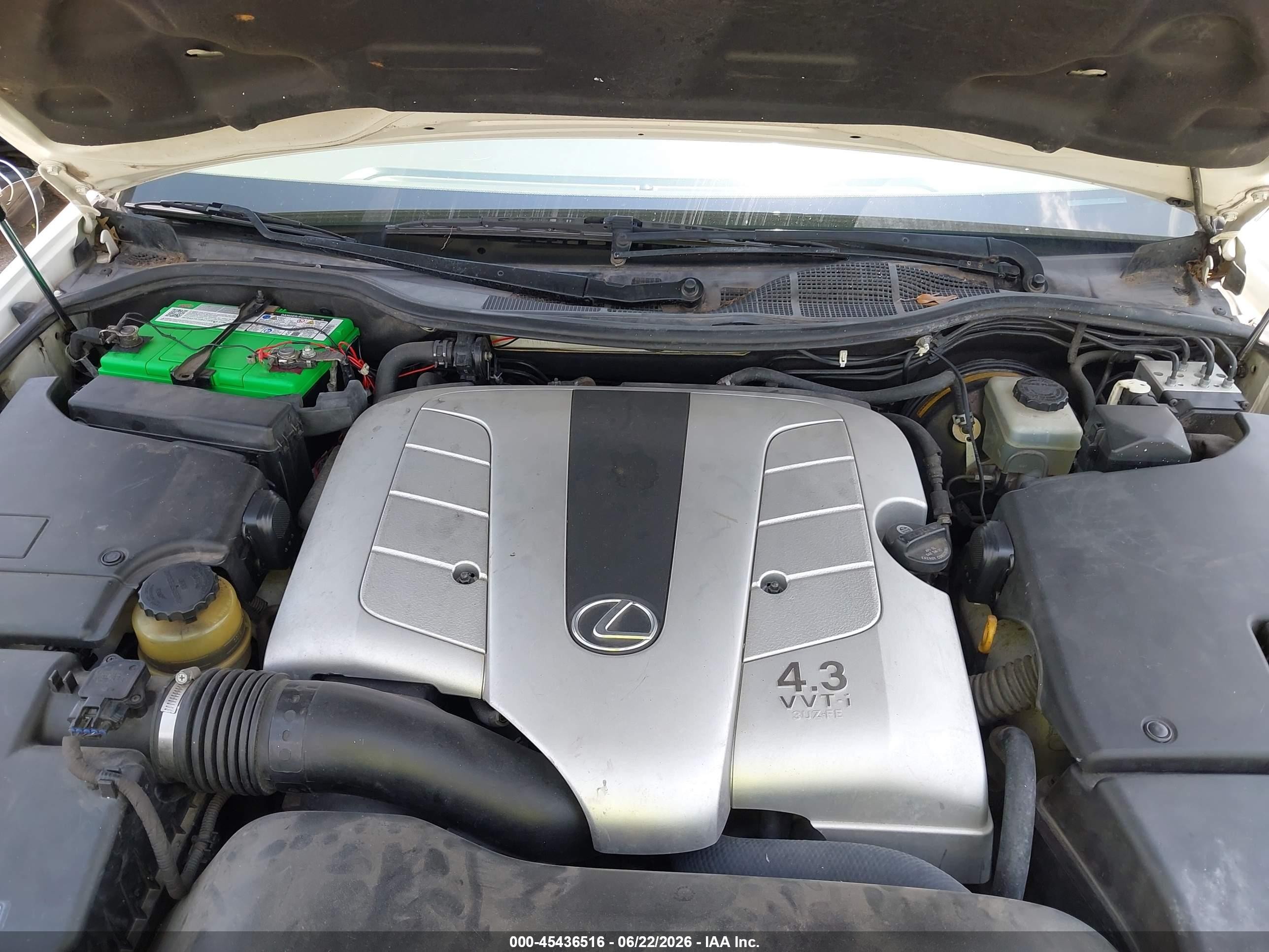 2003 Lexus Ls 430   White vin: JTHBN30FX30115580