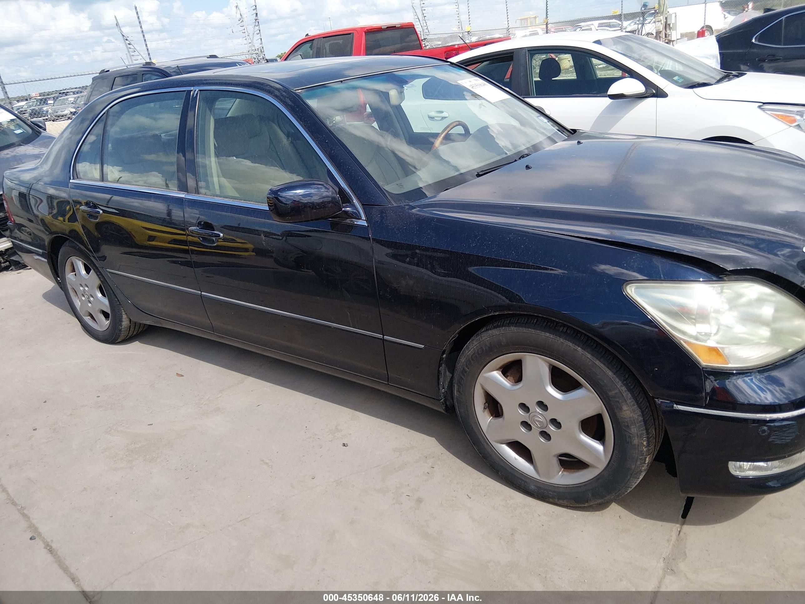 2004 Lexus Ls 430   Черный vin: JTHBN36F040131375