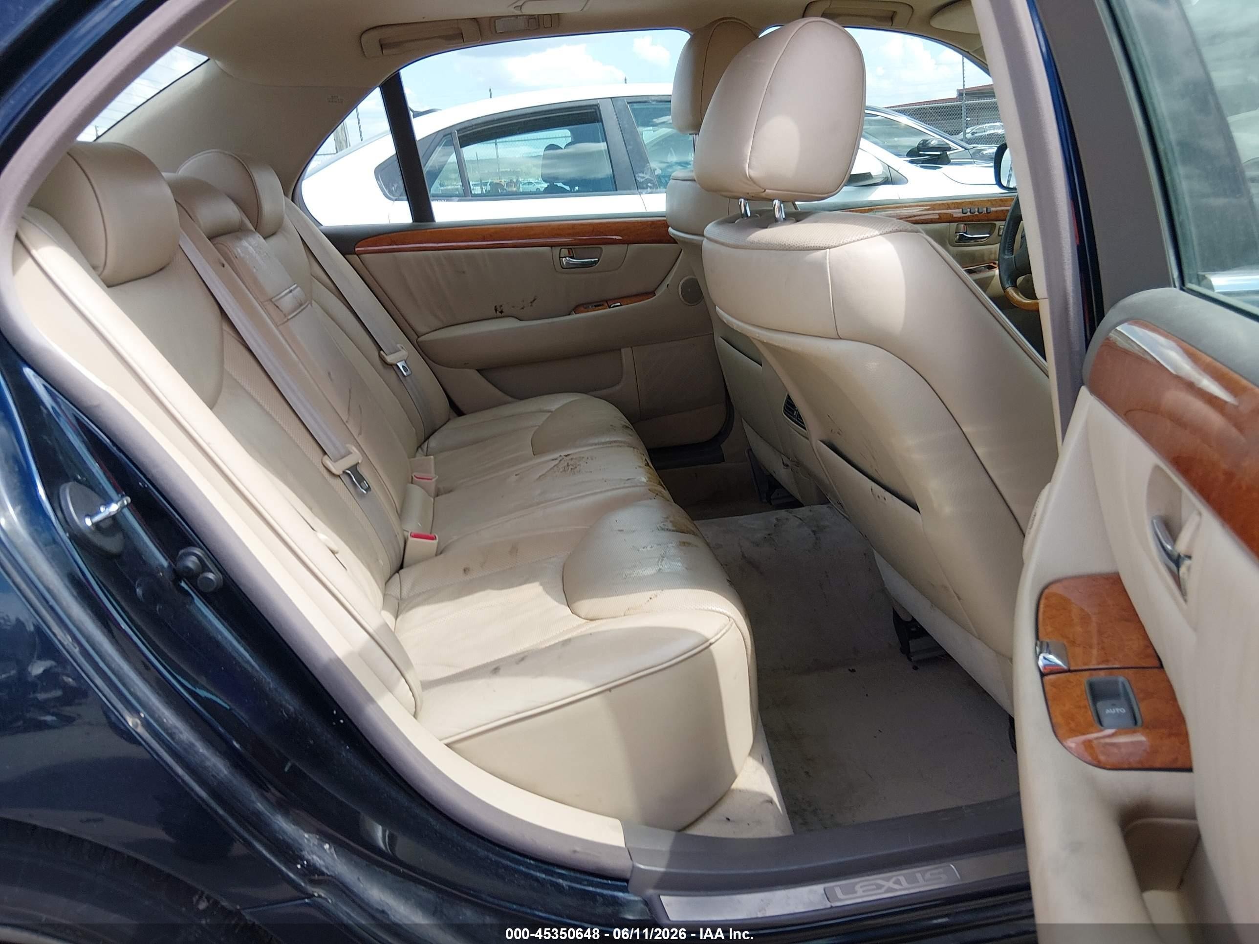2004 Lexus Ls 430   Черный vin: JTHBN36F040131375
