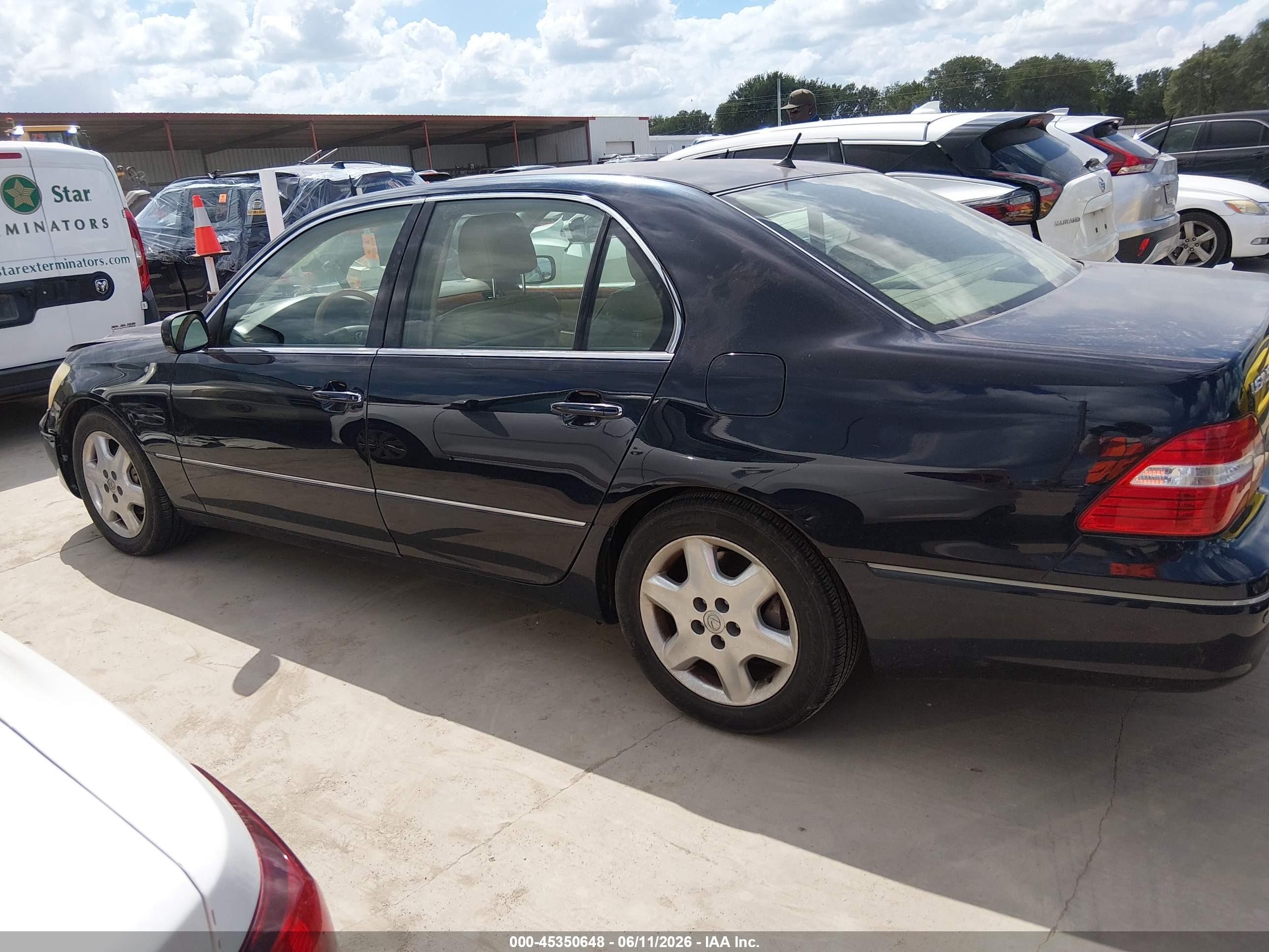 2004 Lexus Ls 430   Черный vin: JTHBN36F040131375