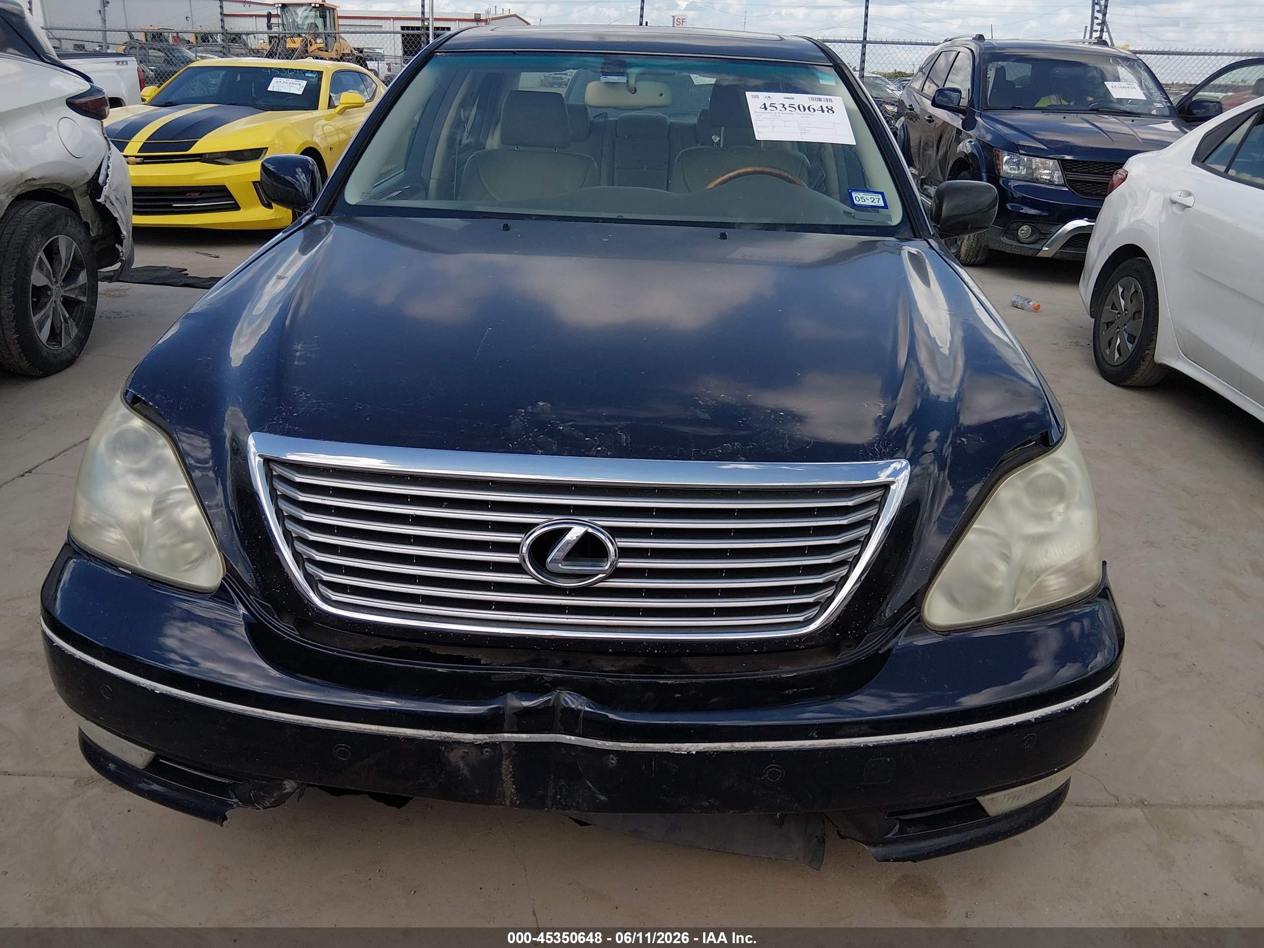 2004 Lexus Ls 430   Черный vin: JTHBN36F040131375