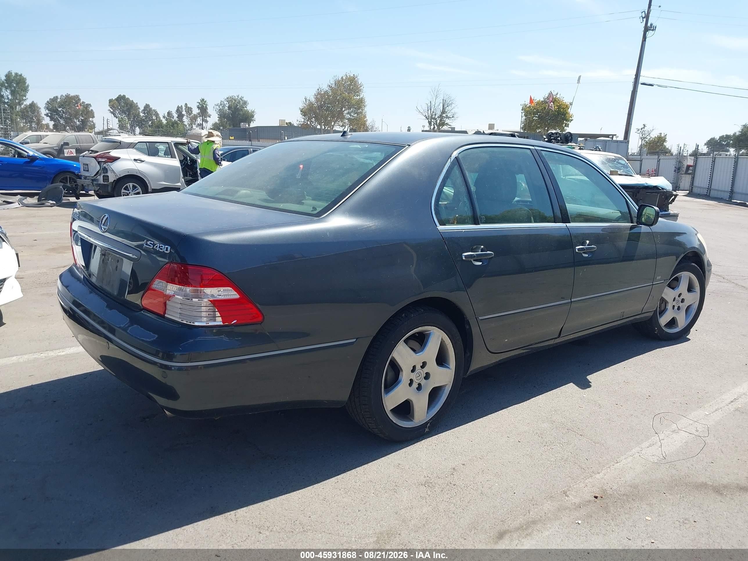 2004 Lexus Ls 430   Gray vin: JTHBN36F040146121
