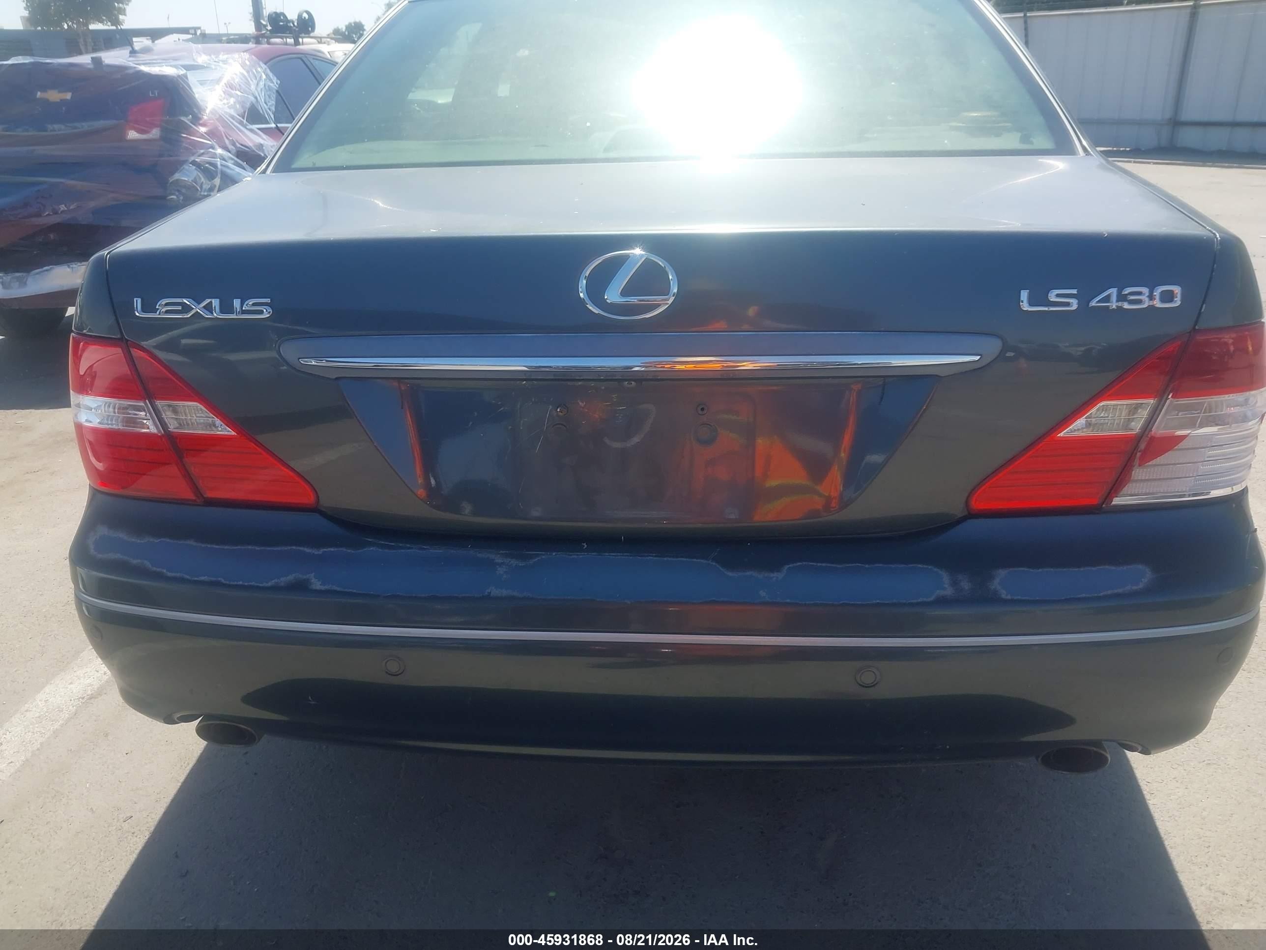 2004 Lexus Ls 430   Gray vin: JTHBN36F040146121