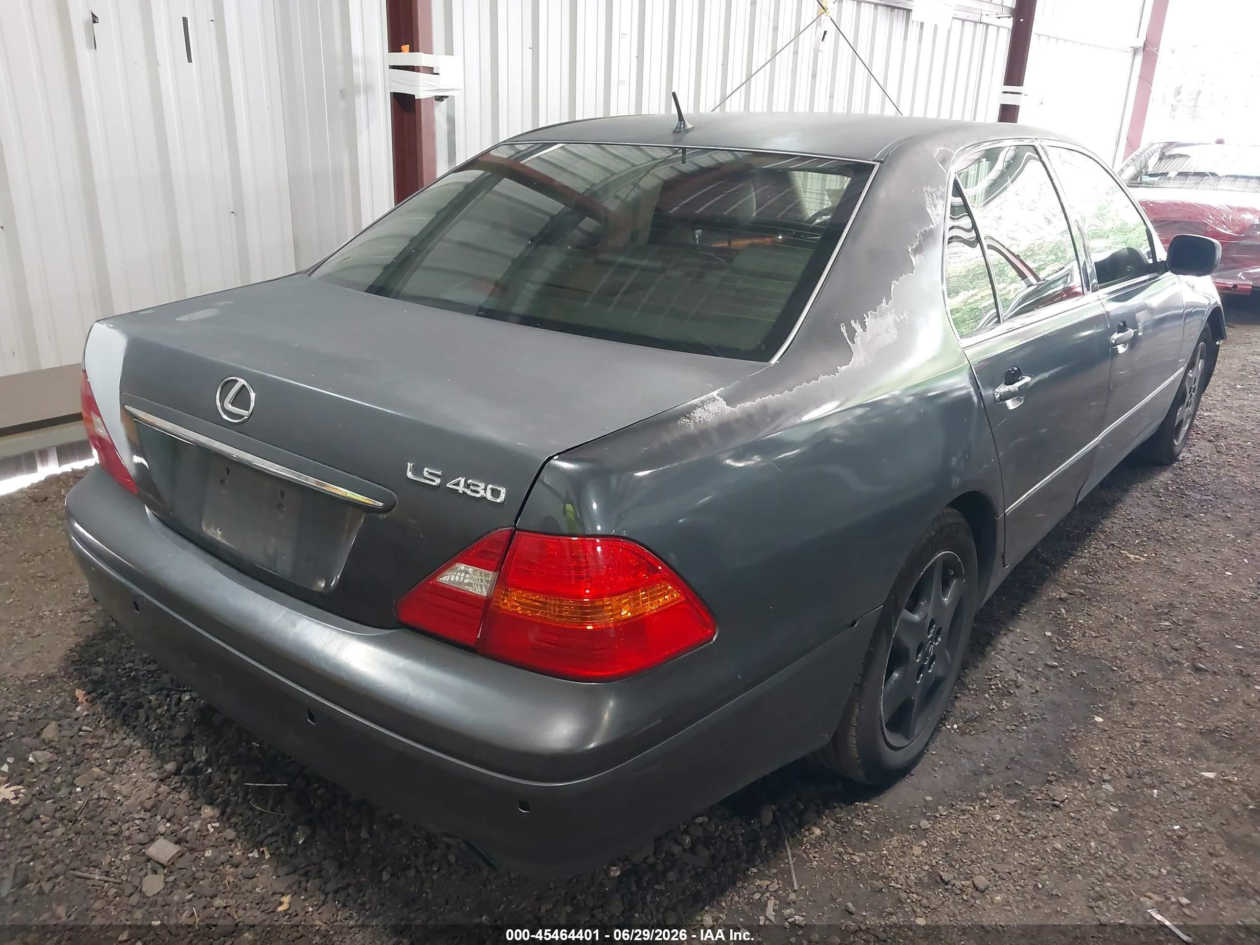 2004 Lexus Ls 430   Черный vin: JTHBN36F040173335