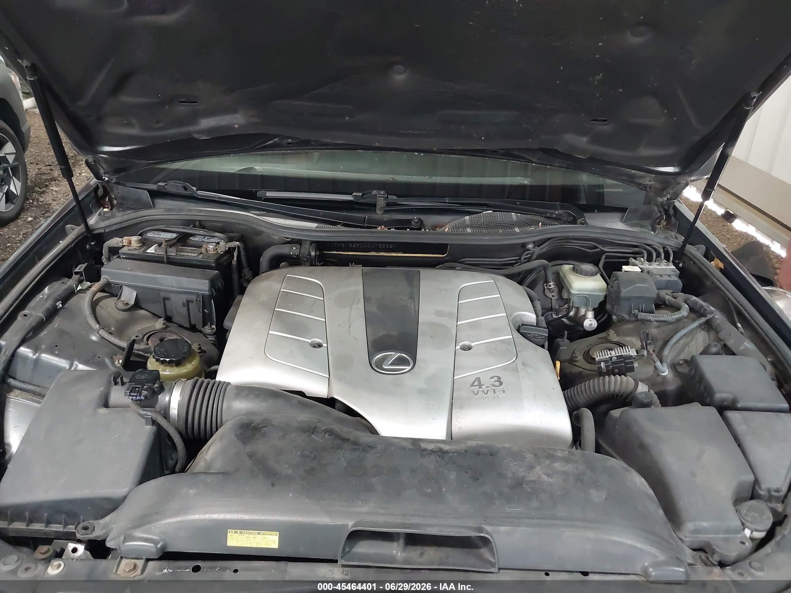 2004 Lexus Ls 430   Черный vin: JTHBN36F040173335
