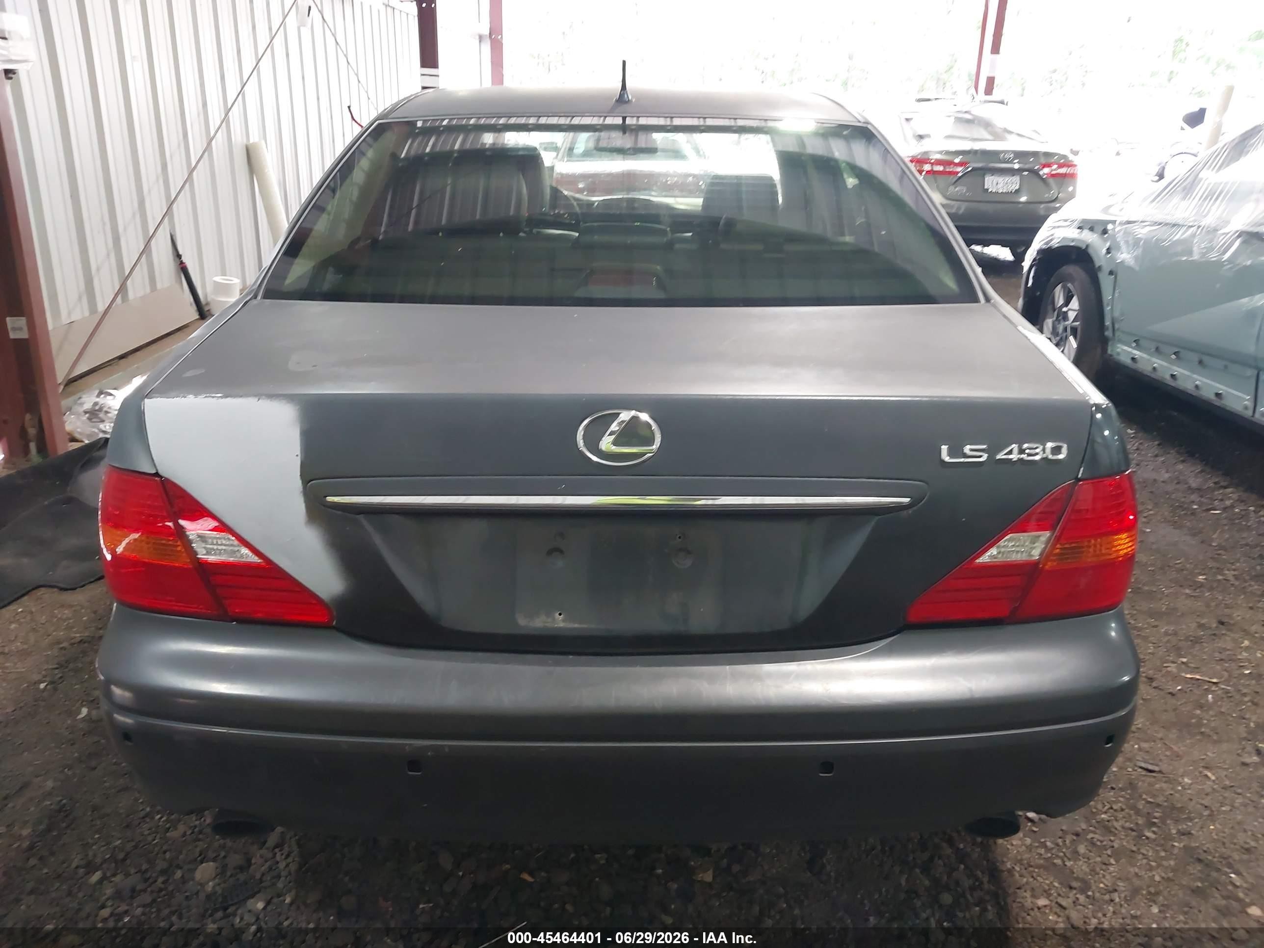 2004 Lexus Ls 430   Черный vin: JTHBN36F040173335