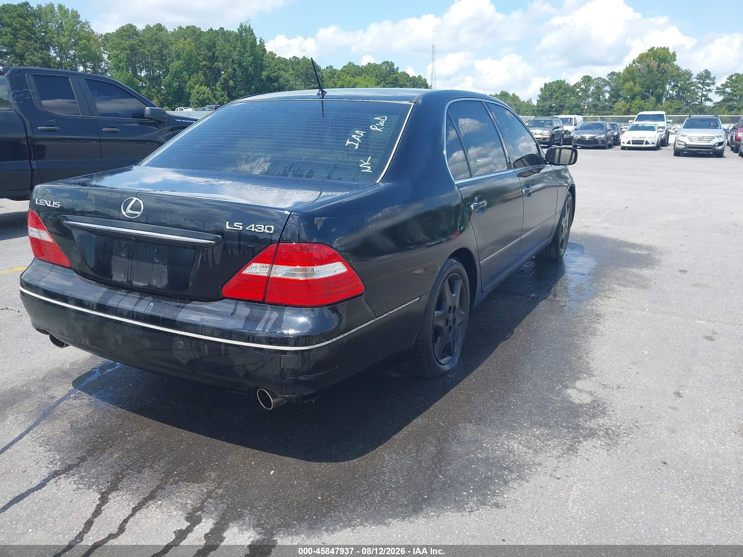2004 Lexus Ls 430   Black vin: JTHBN36F140144118