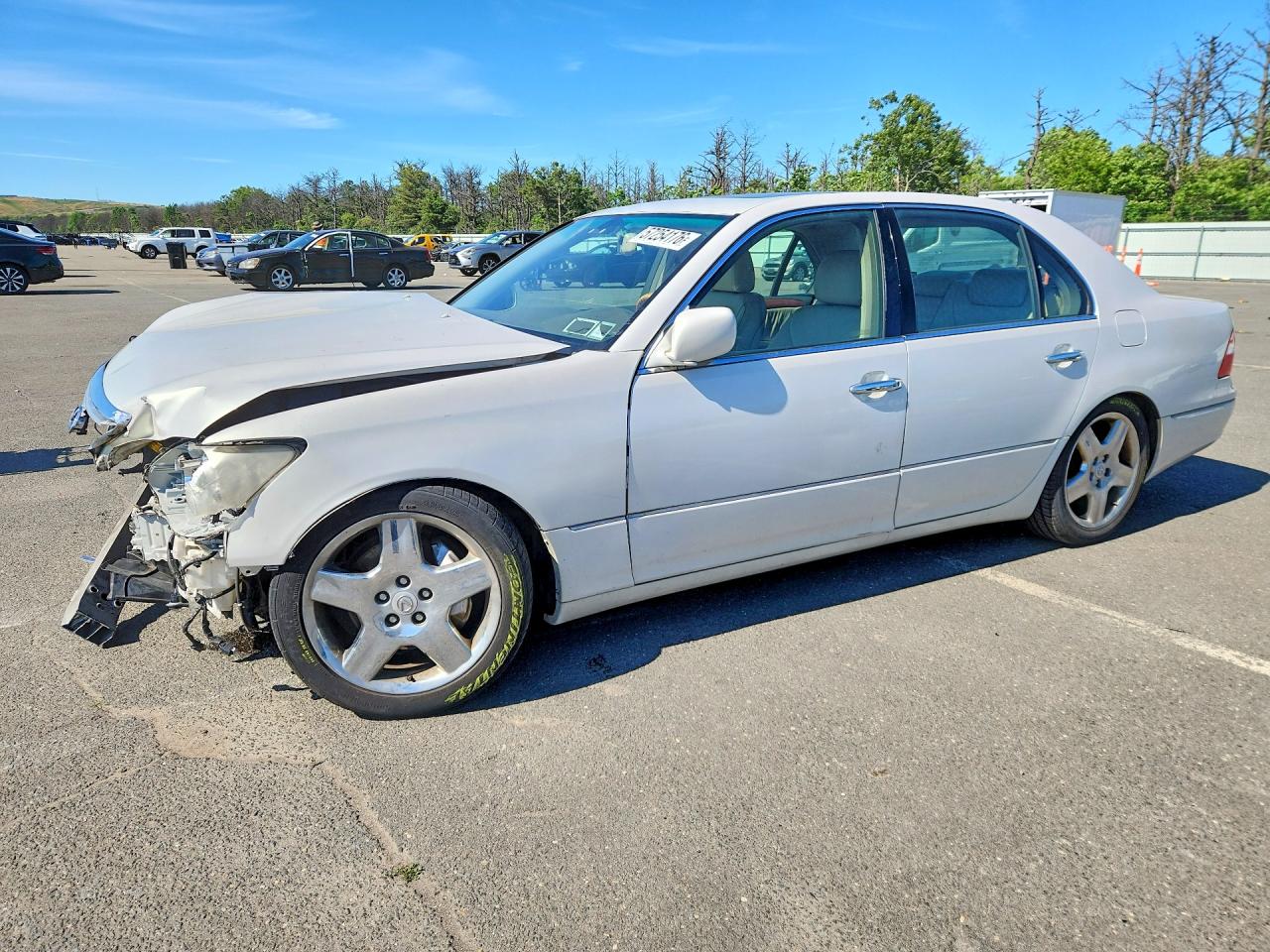 2005 Lexus Ls 430 White vin: JTHBN36F155016501