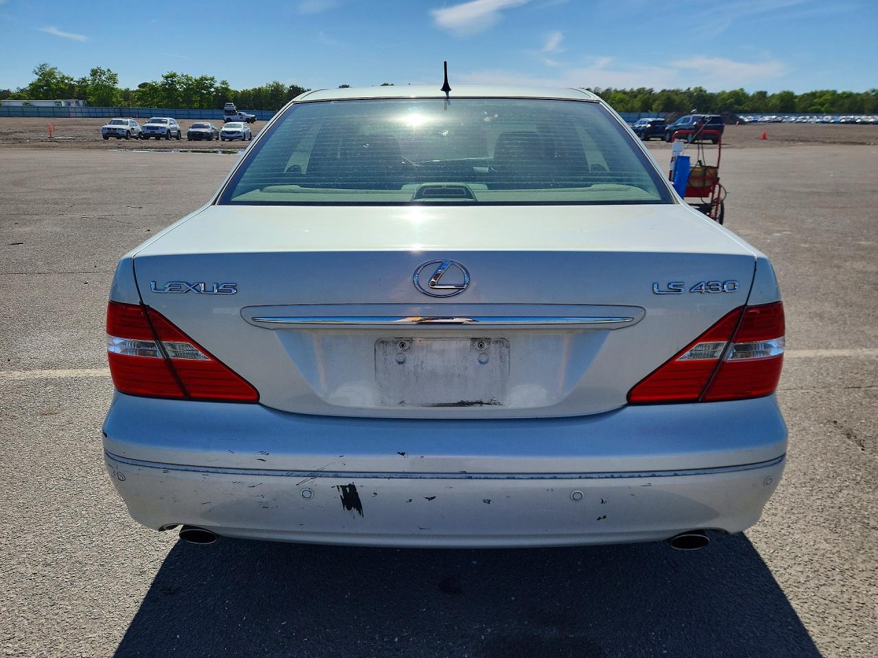 2005 Lexus Ls 430 White vin: JTHBN36F155016501
