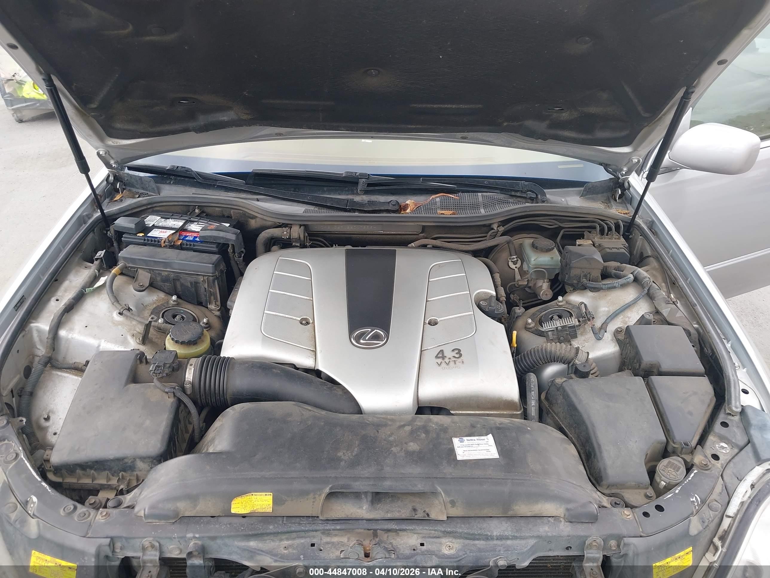 2005 Lexus Ls 430   Серый vin: JTHBN36F155017986