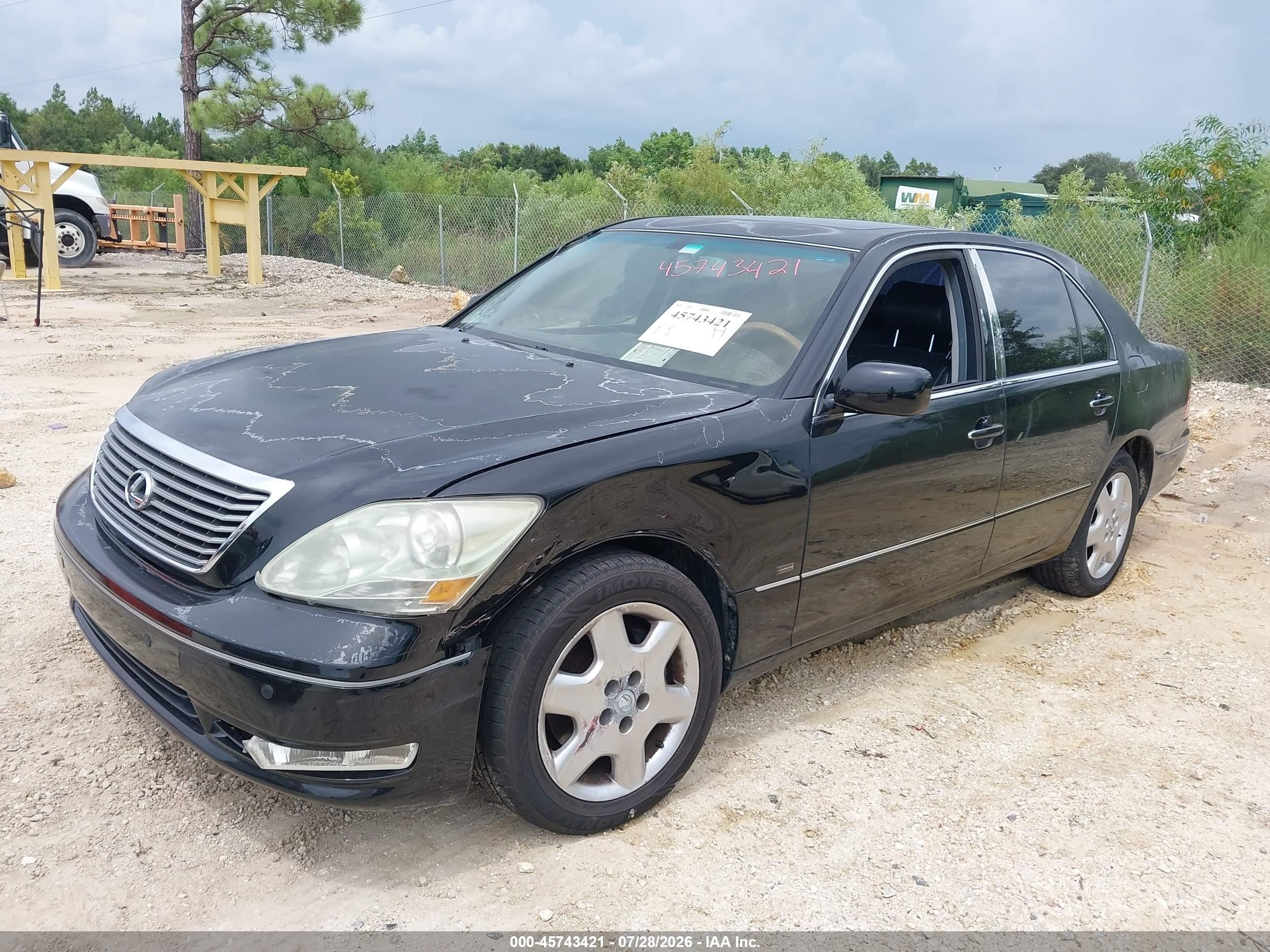 2004 Lexus Ls 430   Black vin: JTHBN36F240125433