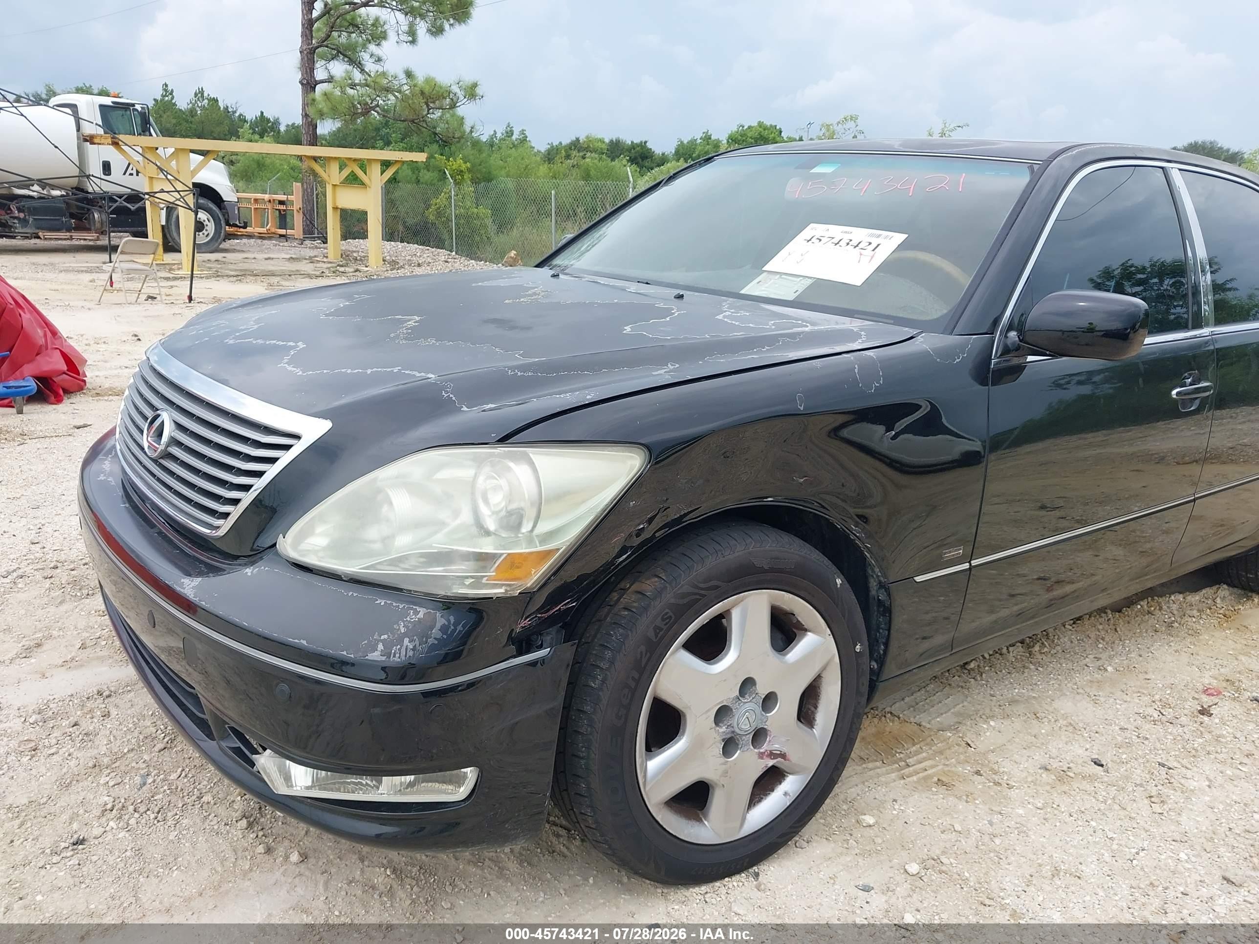 2004 Lexus Ls 430   Black vin: JTHBN36F240125433