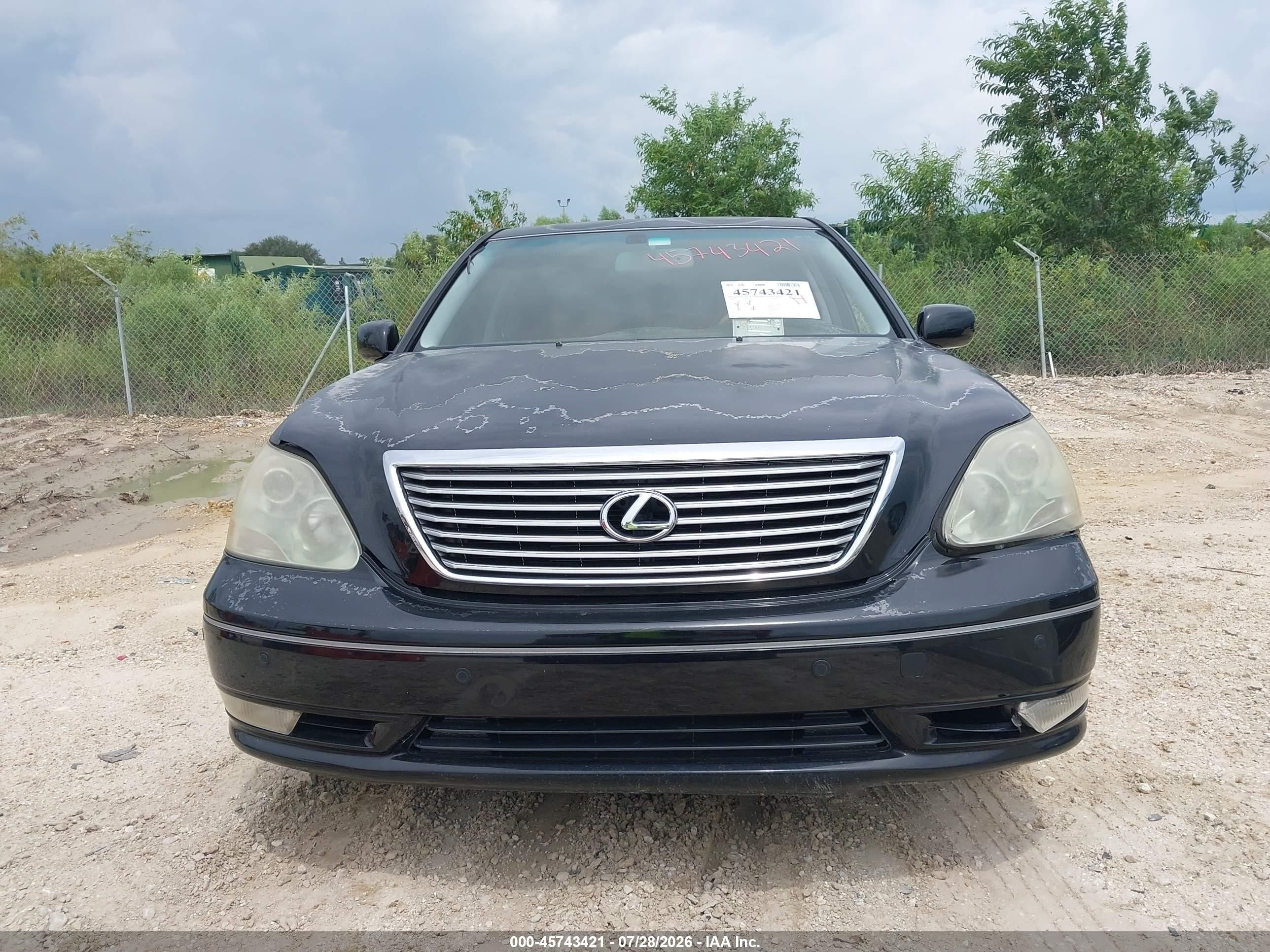 2004 Lexus Ls 430   Black vin: JTHBN36F240125433