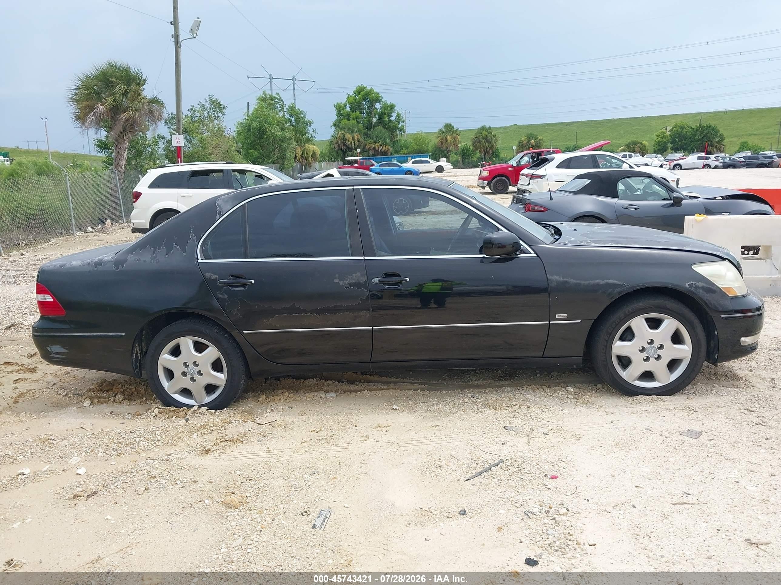 2004 Lexus Ls 430   Black vin: JTHBN36F240125433