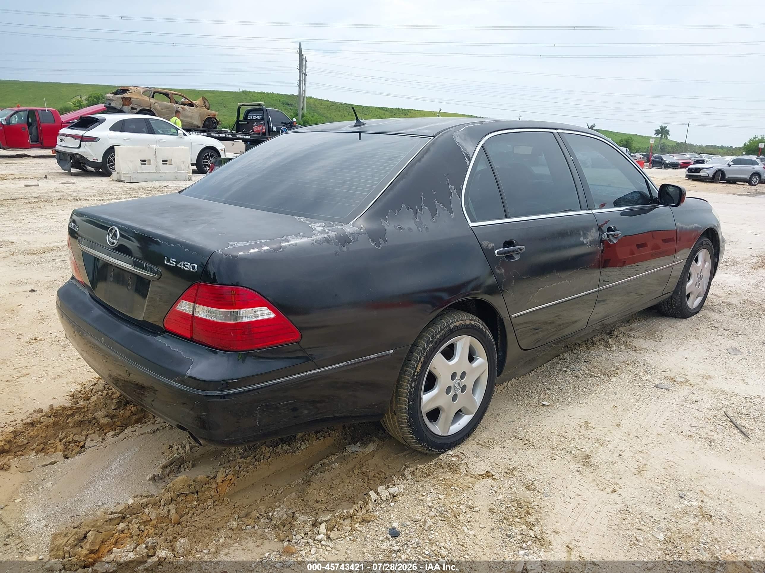 2004 Lexus Ls 430   Black vin: JTHBN36F240125433