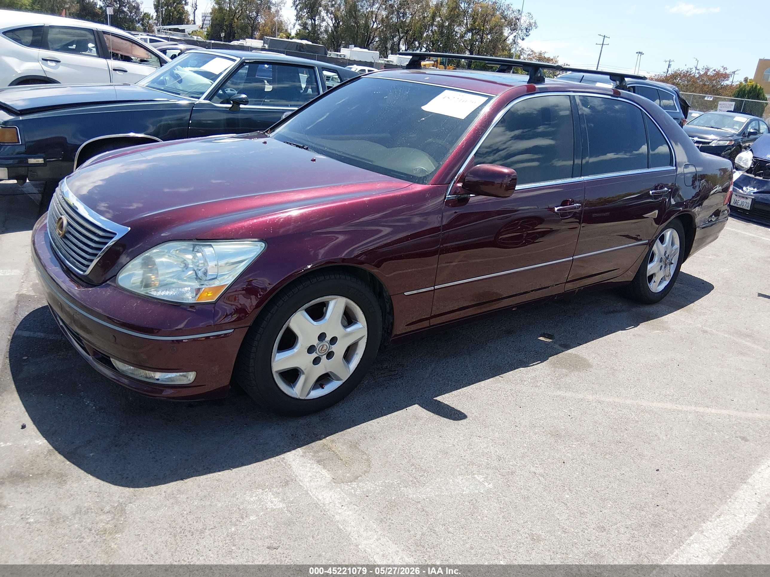 2004 Lexus Ls 430 Burgundy vin: JTHBN36F240166337
