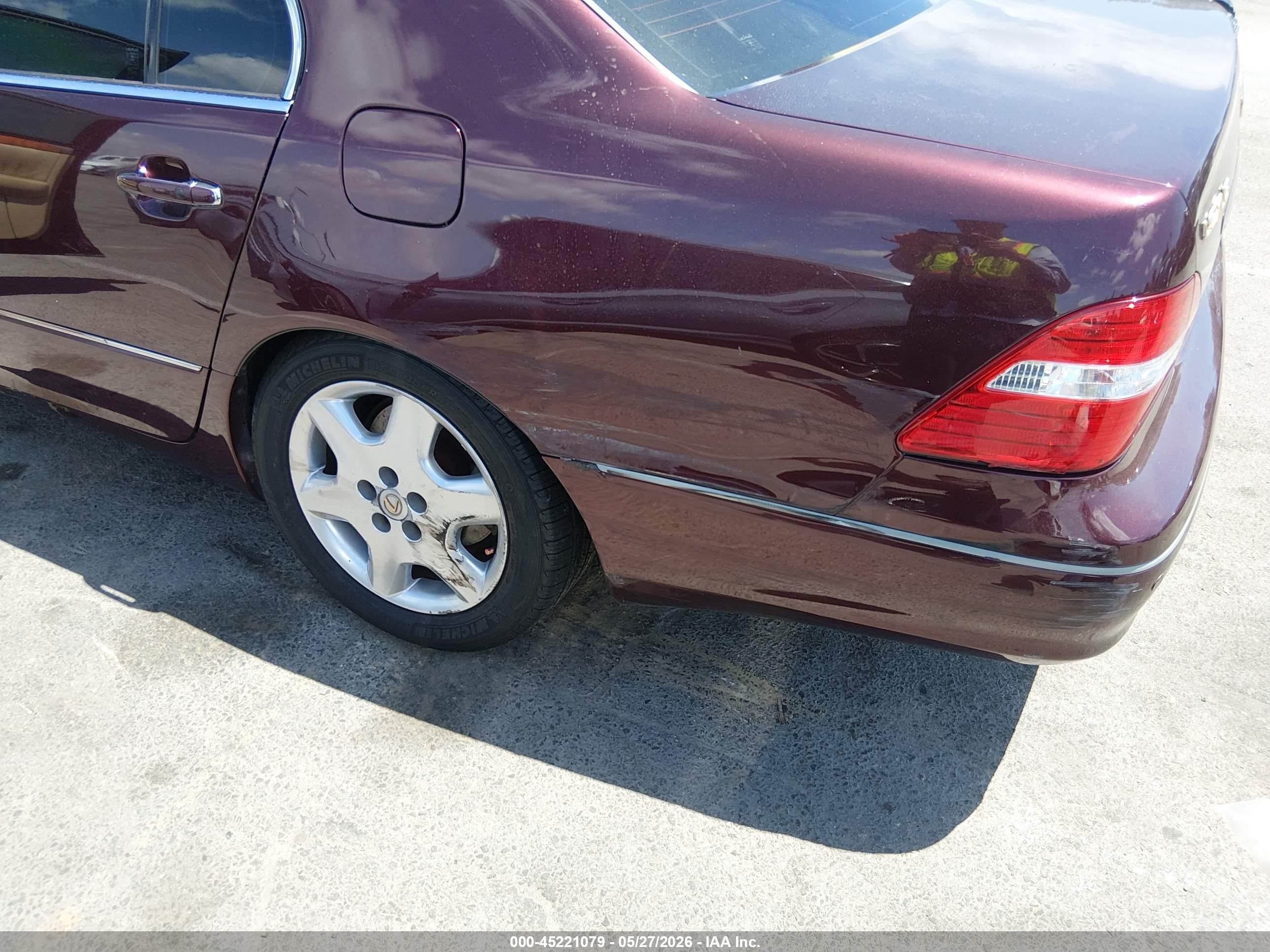 2004 Lexus Ls 430 Burgundy vin: JTHBN36F240166337