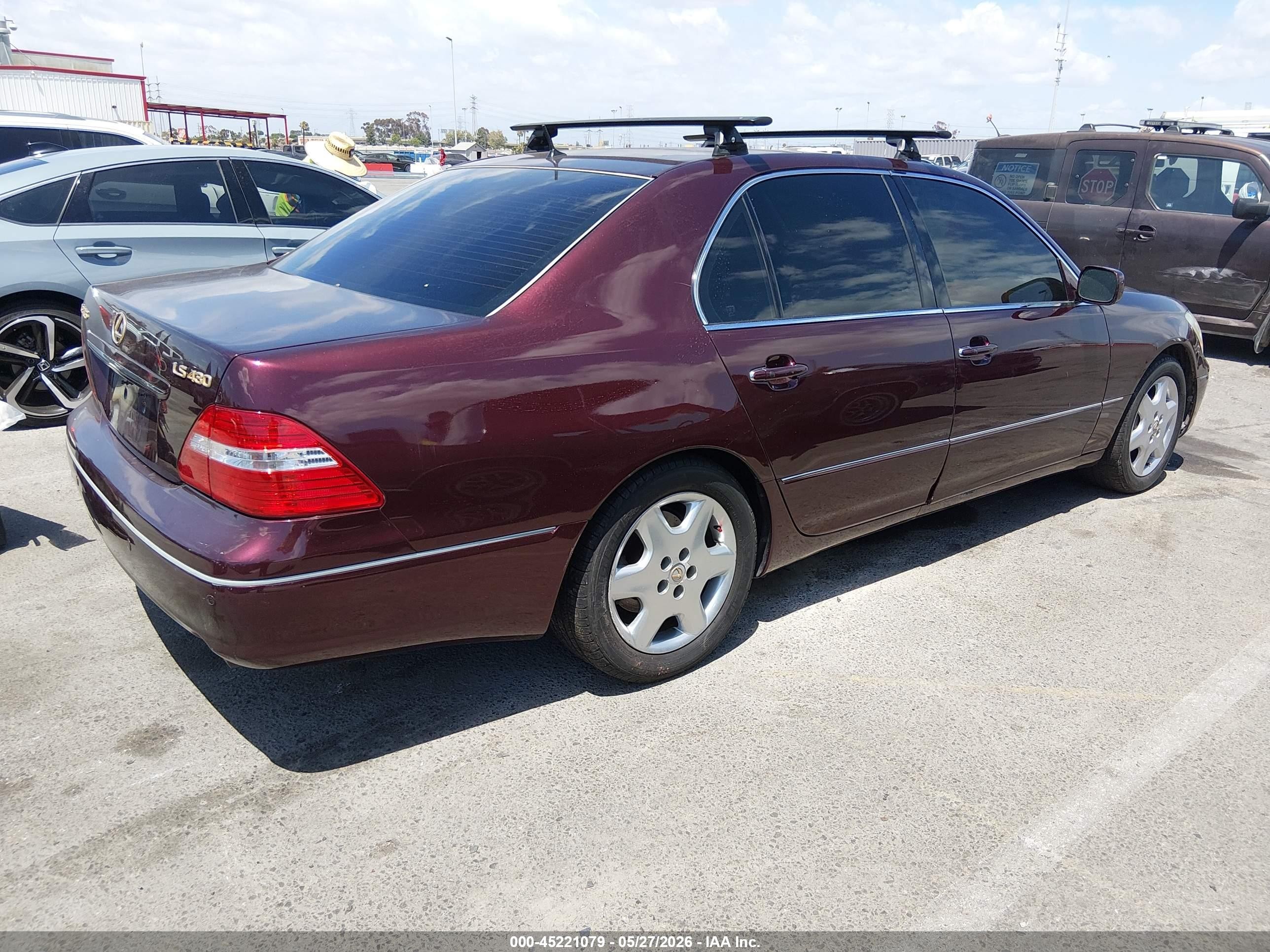 2004 Lexus Ls 430 Burgundy vin: JTHBN36F240166337