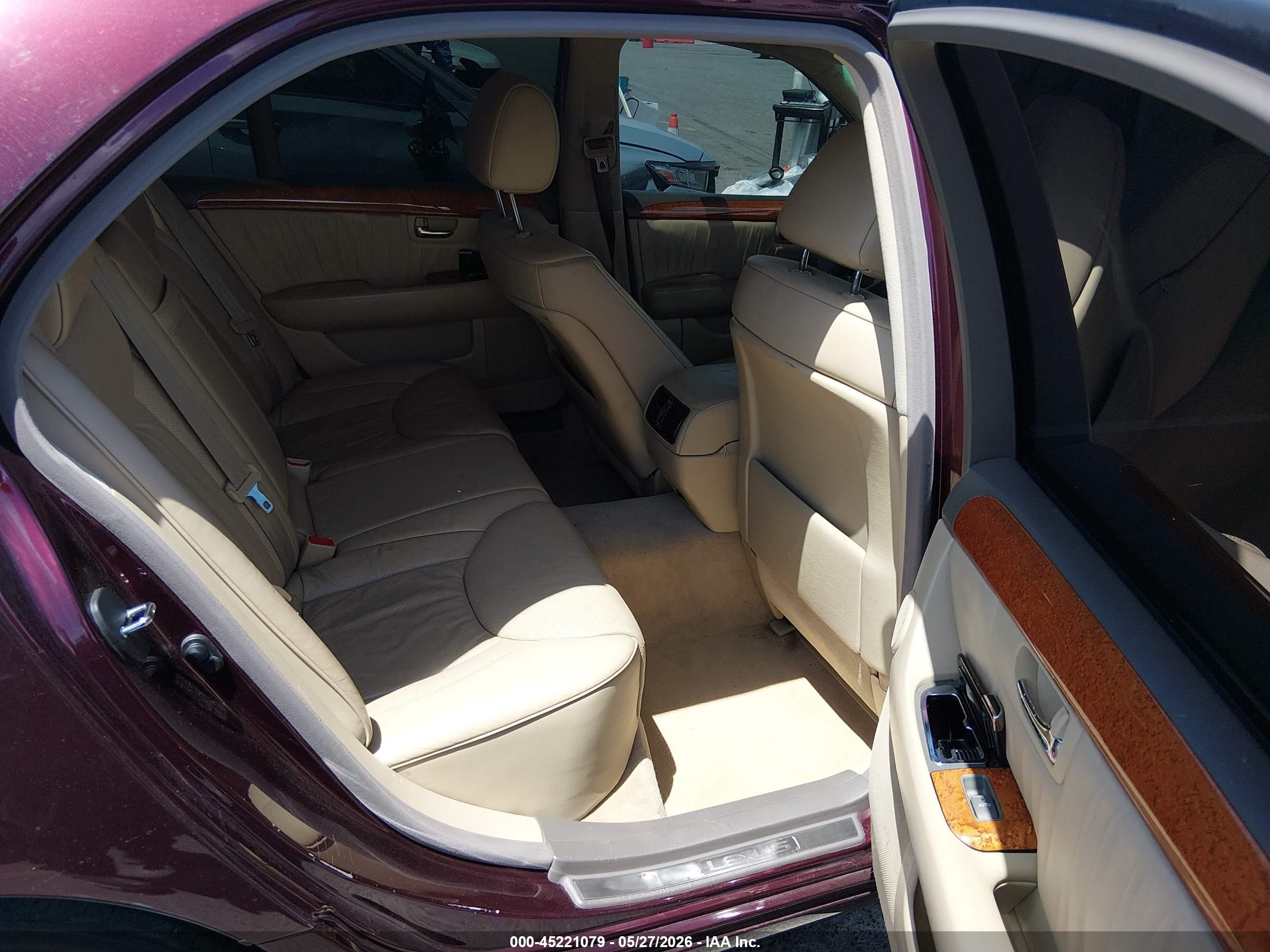 2004 Lexus Ls 430 Burgundy vin: JTHBN36F240166337