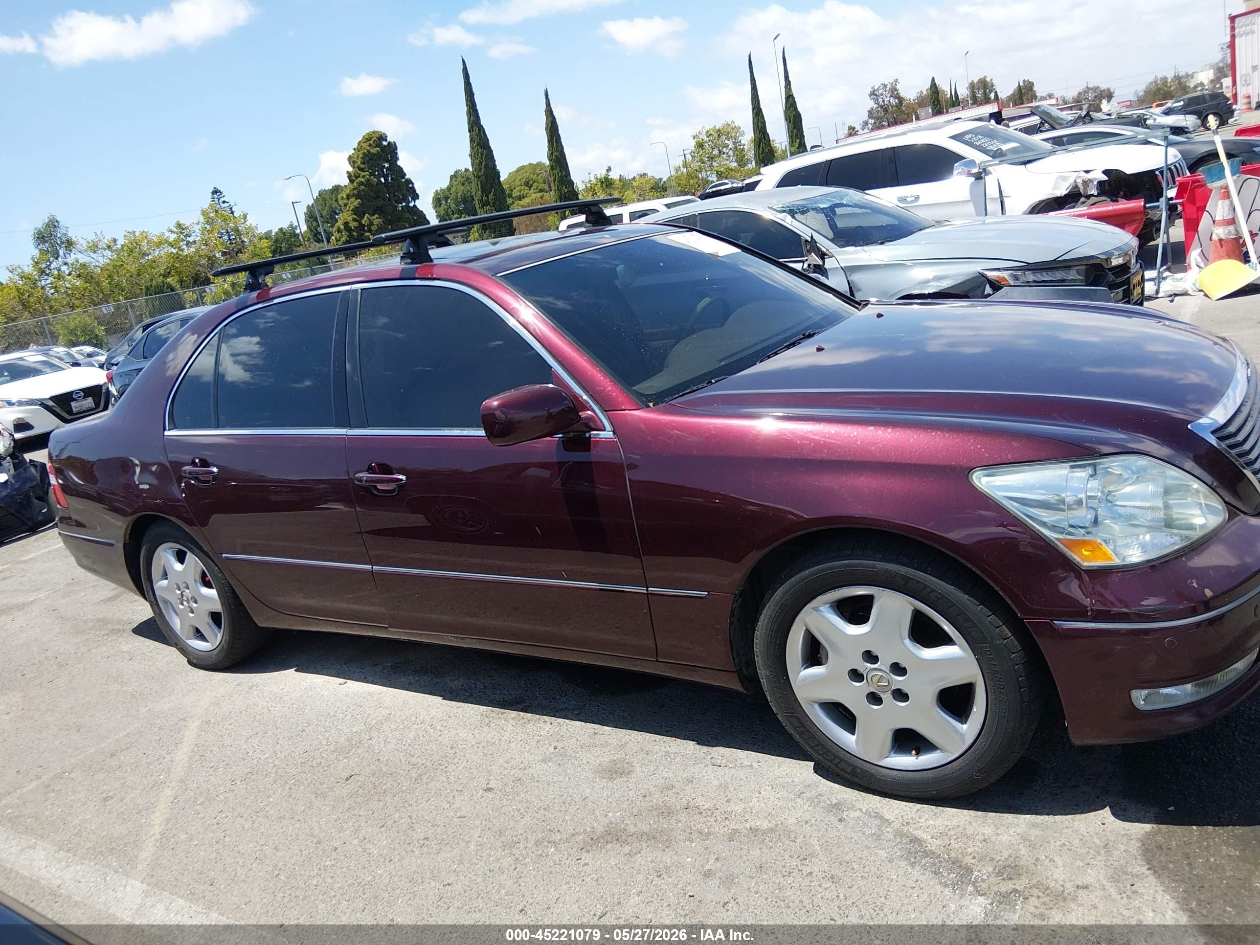 2004 Lexus Ls 430 Burgundy vin: JTHBN36F240166337