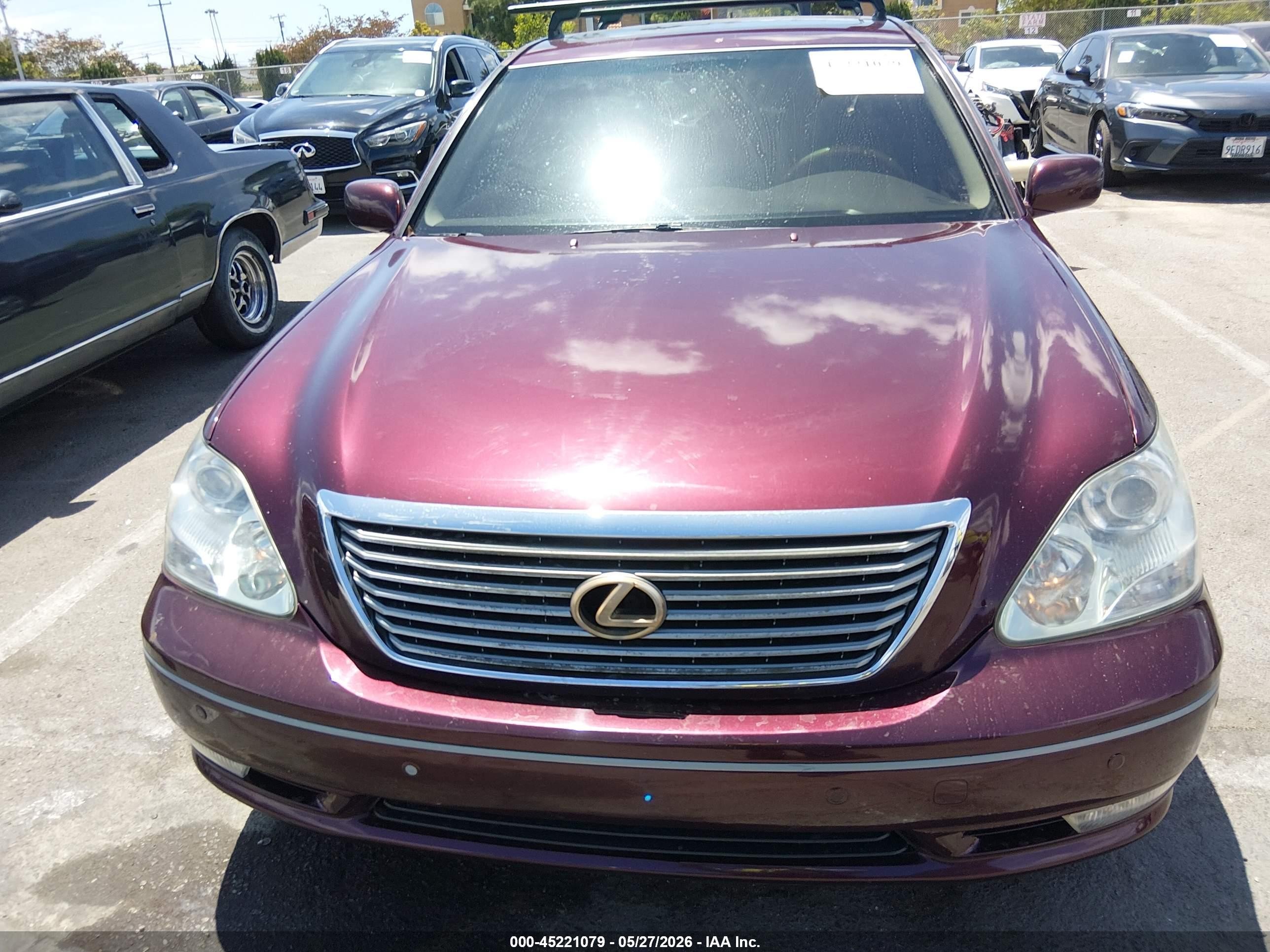 2004 Lexus Ls 430 Burgundy vin: JTHBN36F240166337