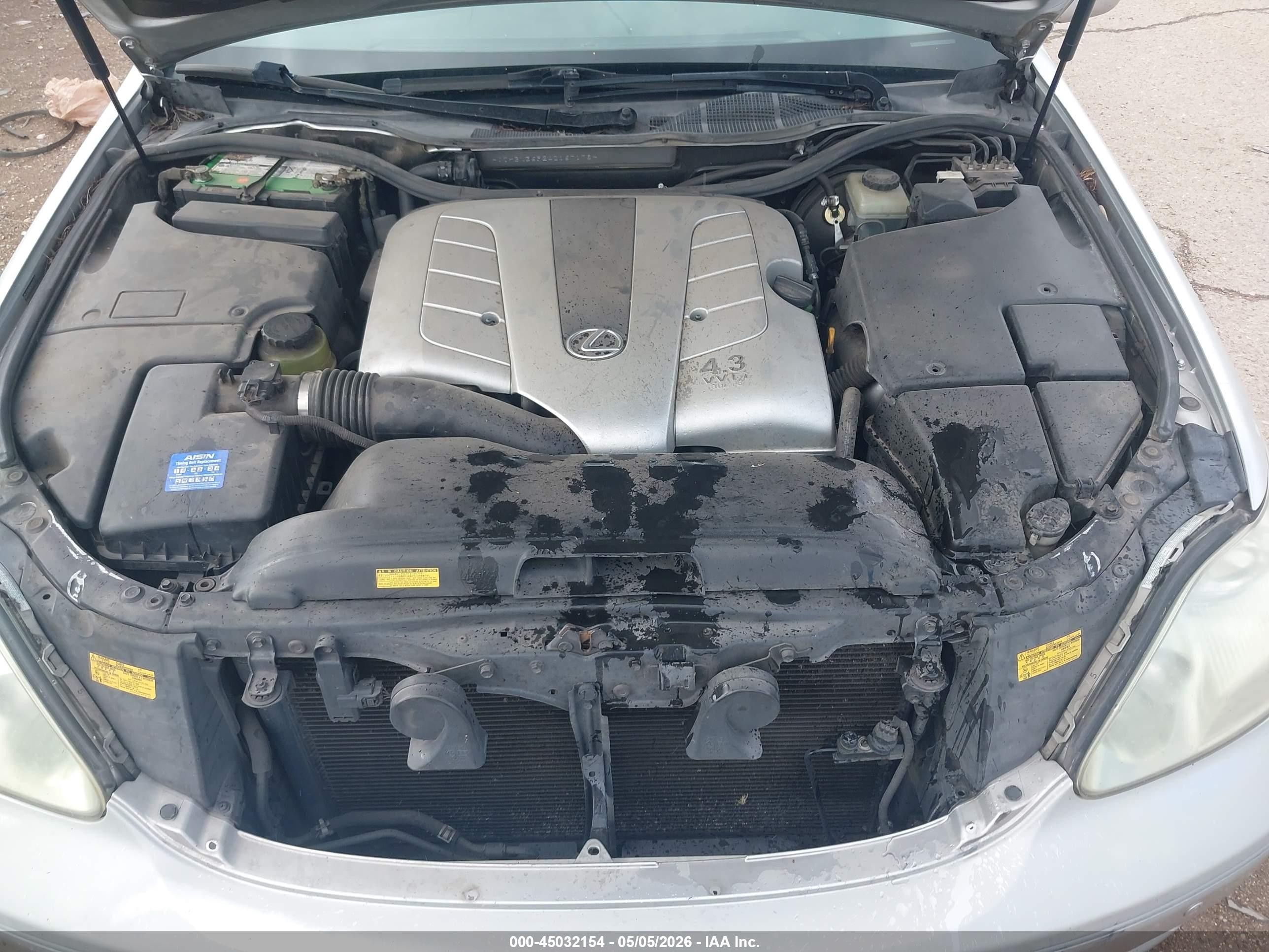2004 Lexus Ls 430   Silver vin: JTHBN36F240167178