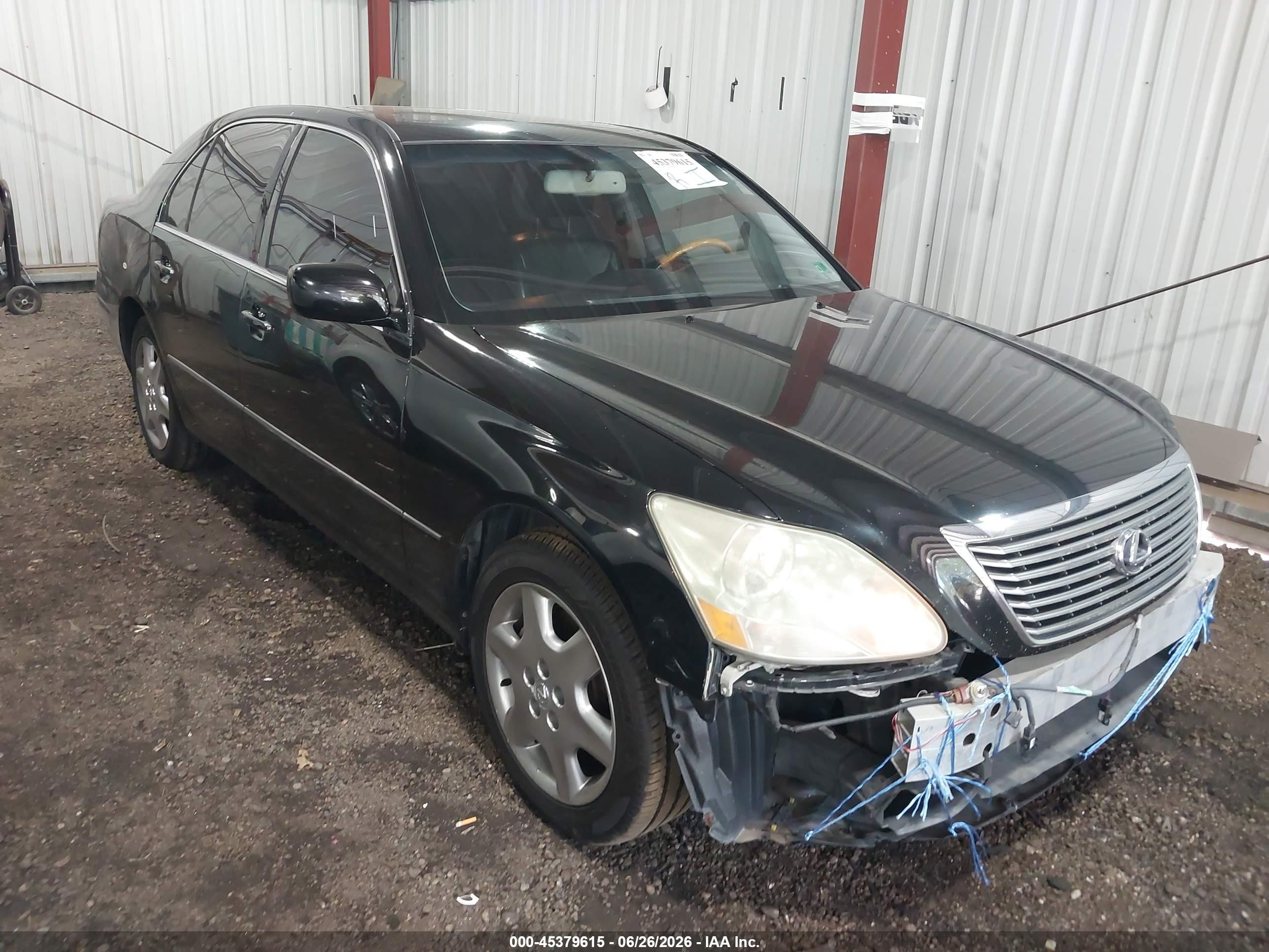 2005 Lexus Ls 430 Black vin: JTHBN36F250175489