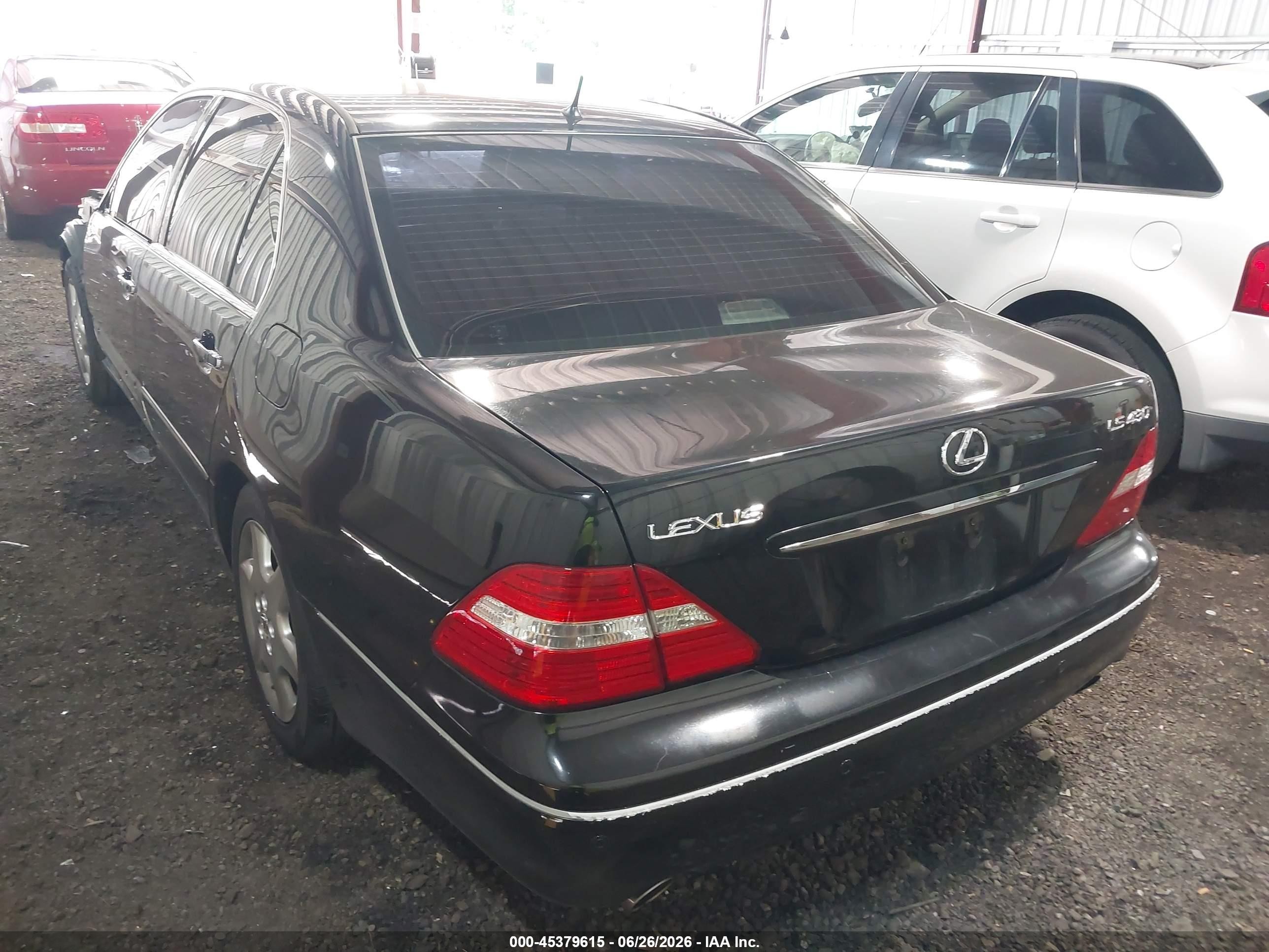 2005 Lexus Ls 430   Black vin: JTHBN36F250175489