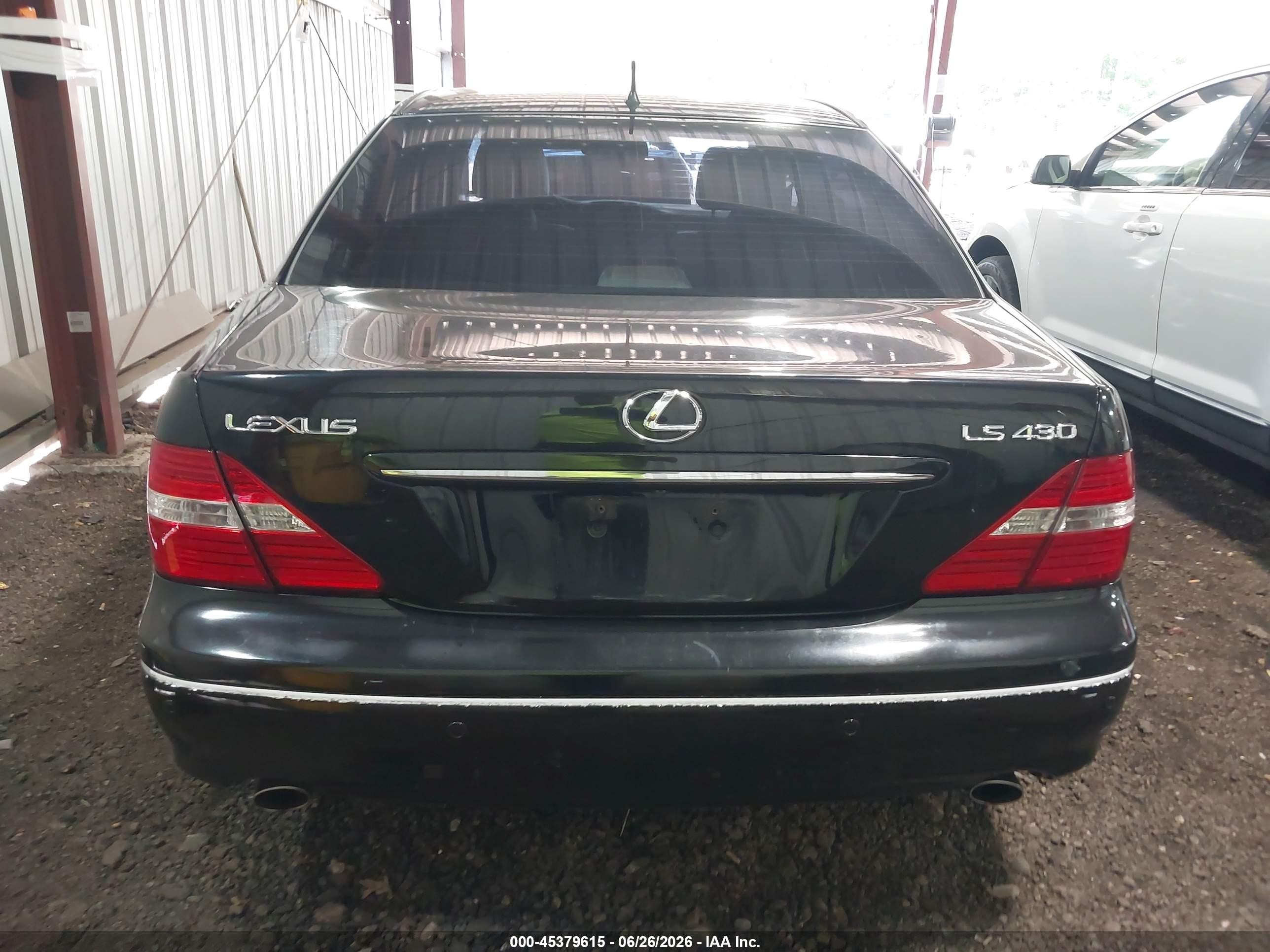 2005 Lexus Ls 430   Black vin: JTHBN36F250175489