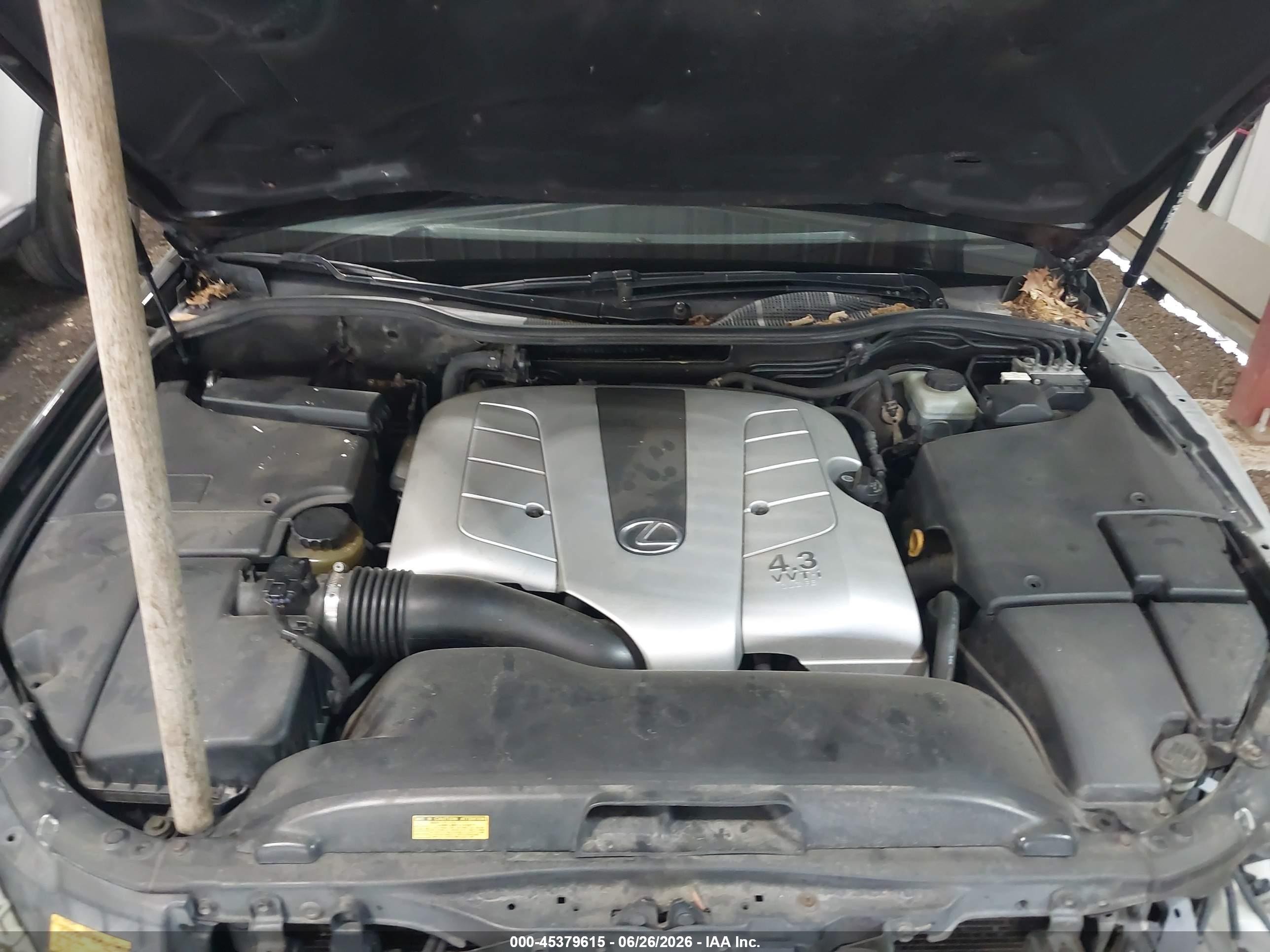 2005 Lexus Ls 430   Black vin: JTHBN36F250175489